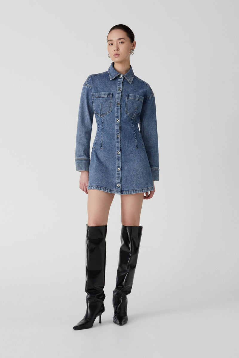 JAVIER DENIM MINI DRESS