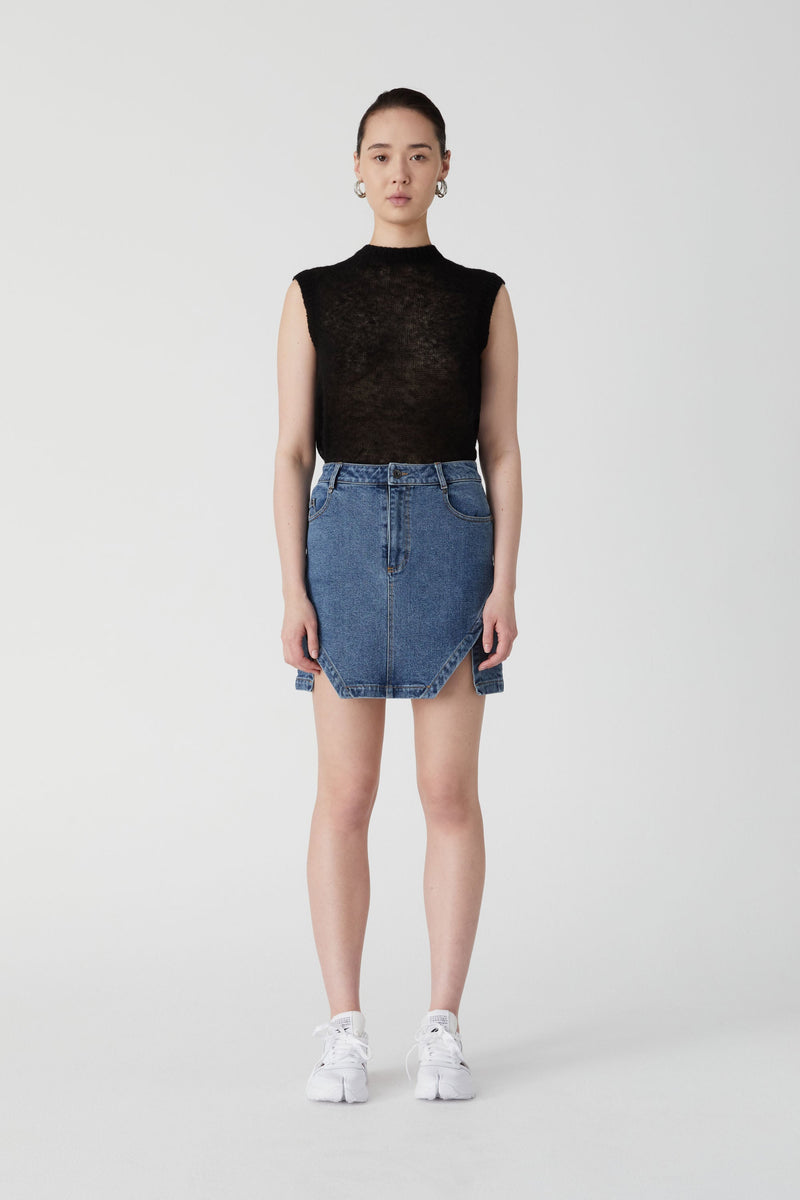 ARROW DENIM SKIRT