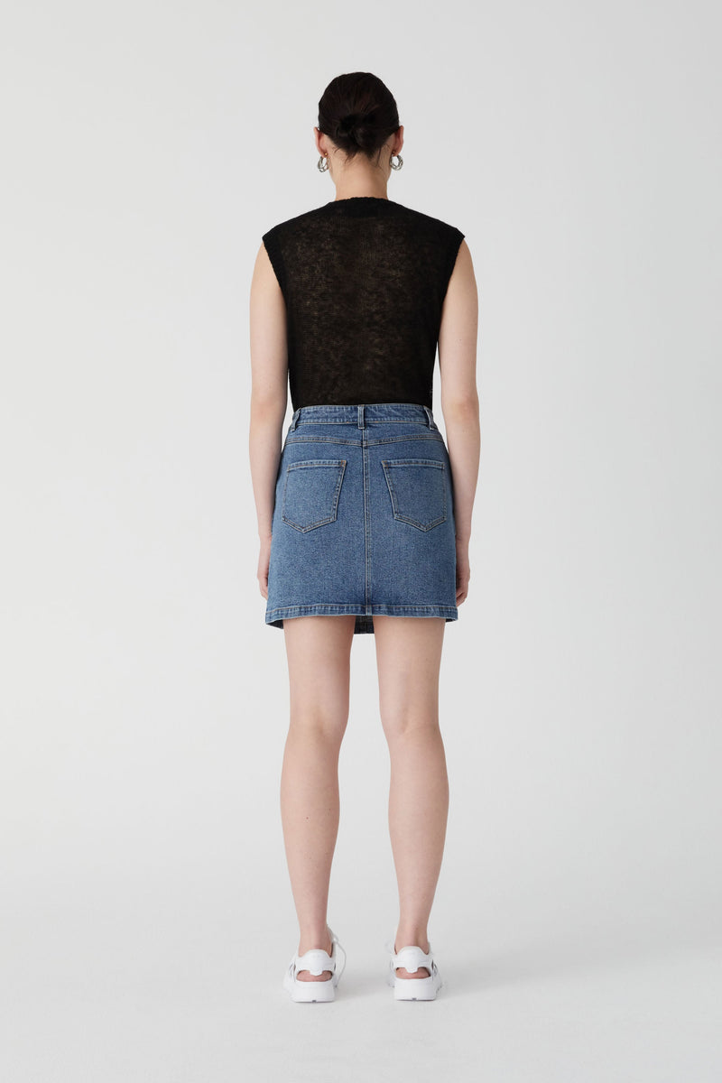 ARROW DENIM SKIRT