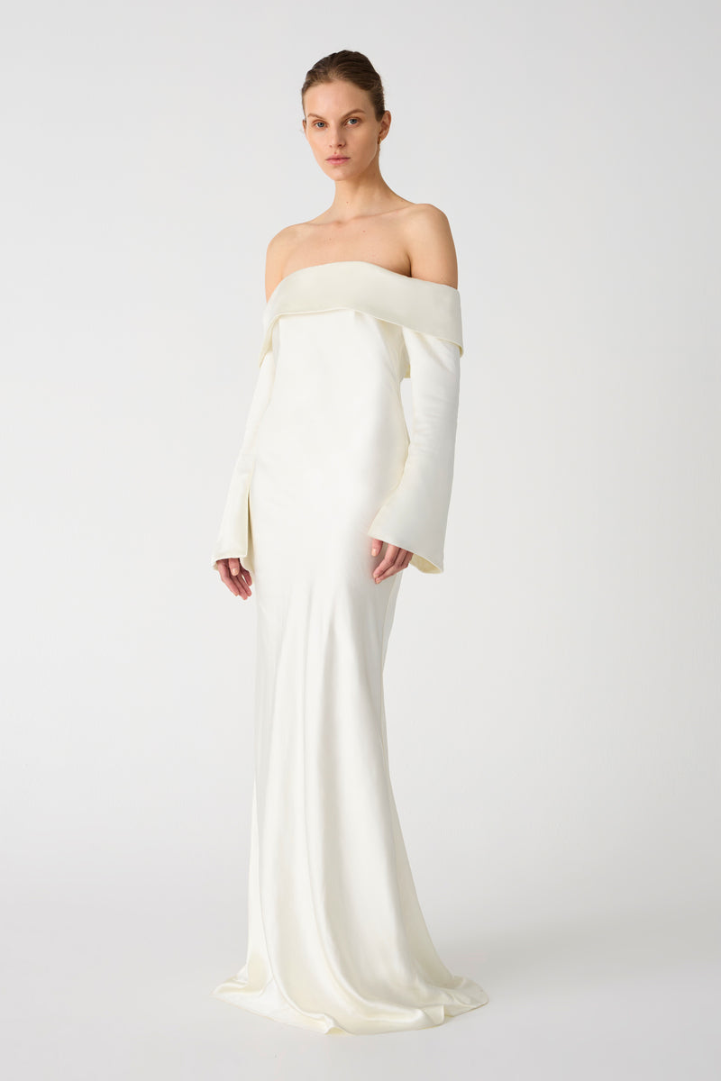 BIANCA GLOSS SATIN GOWN – MISHA 