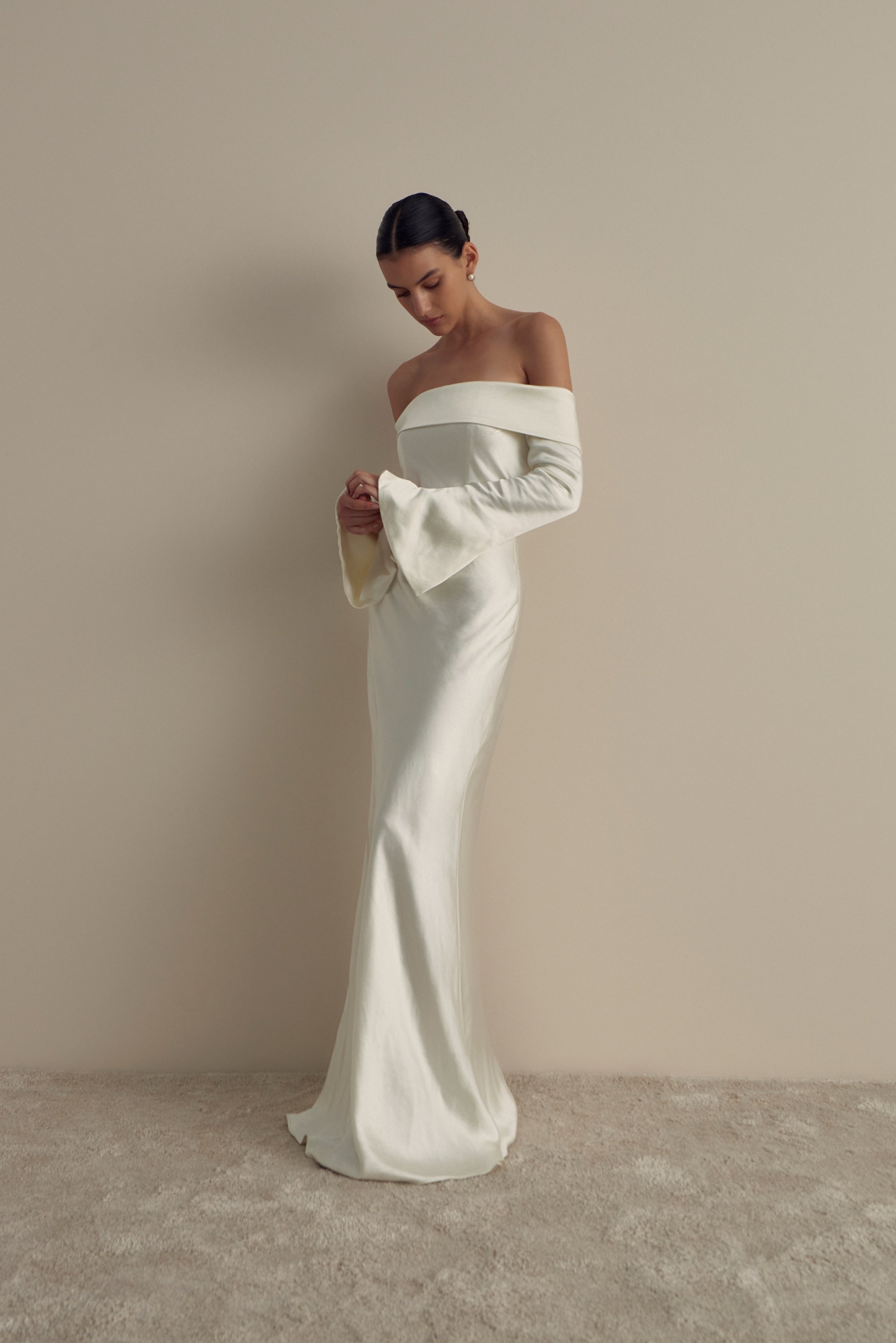 BIANCA GLOSS SATIN GOWN MISHA