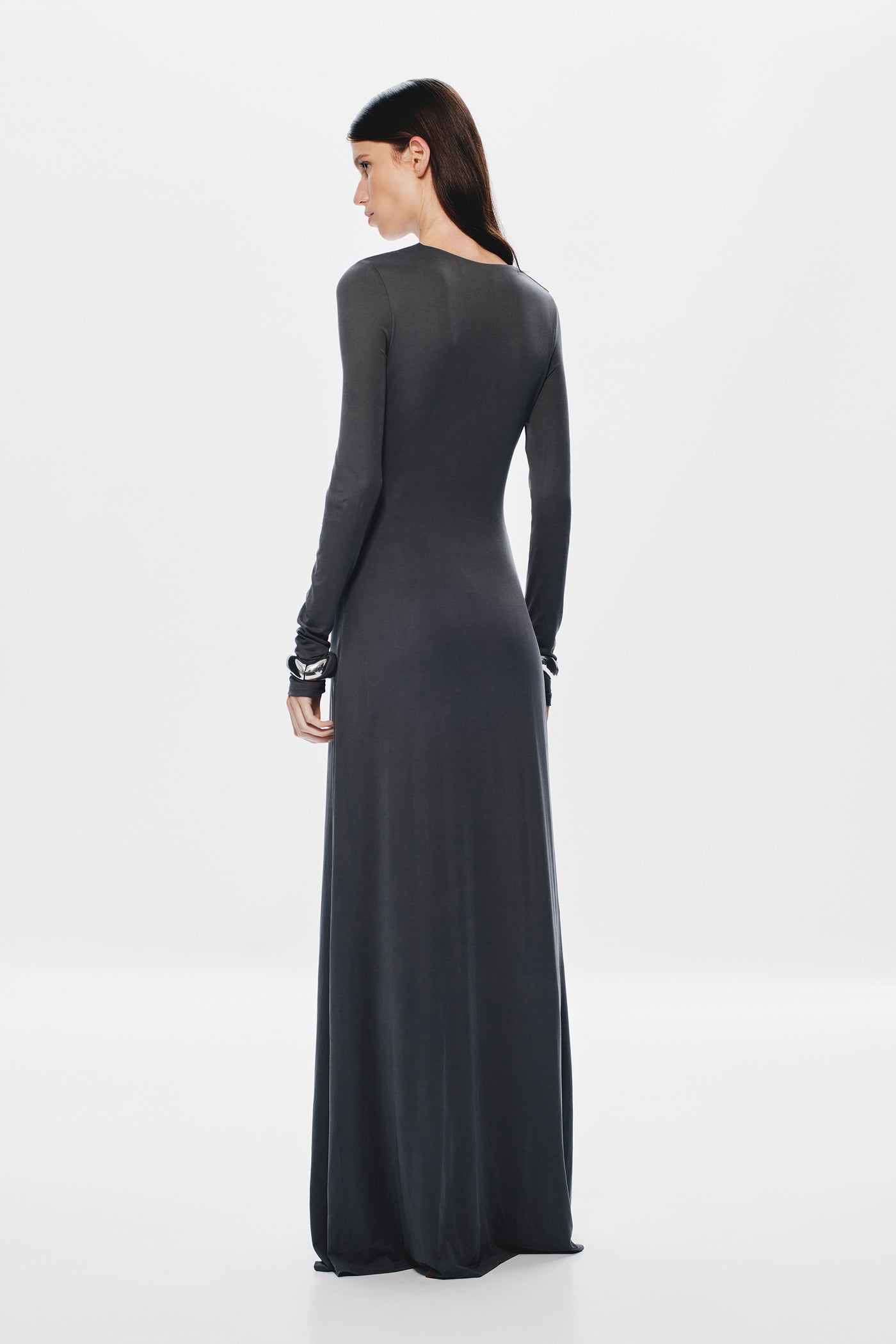 THE JENNIFER LONG SLEEVE CUPRO DRESS