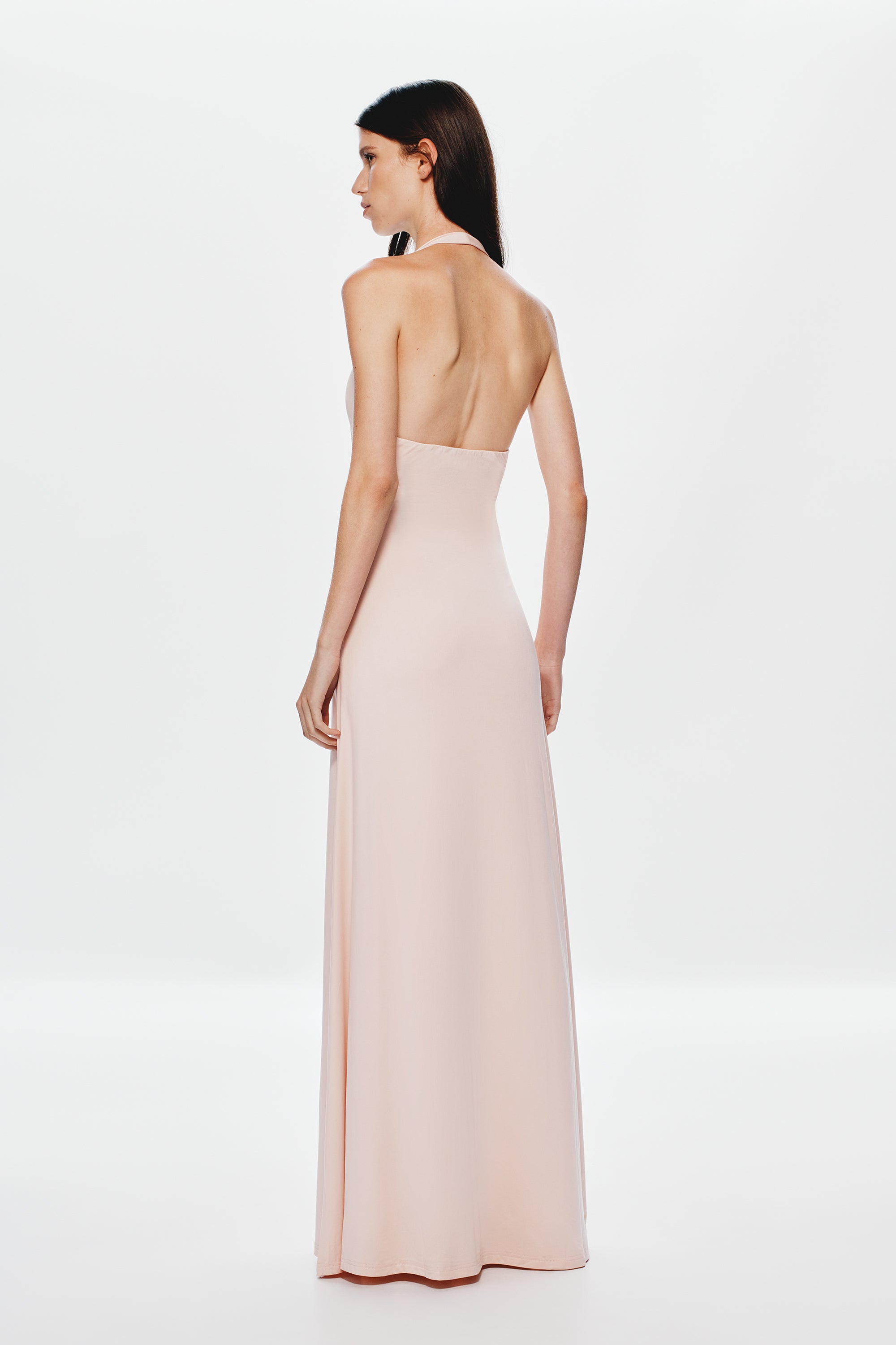 misha jennifer plunge halter maxi dress THE JENNIFER CUPRO DRESS – MISHA