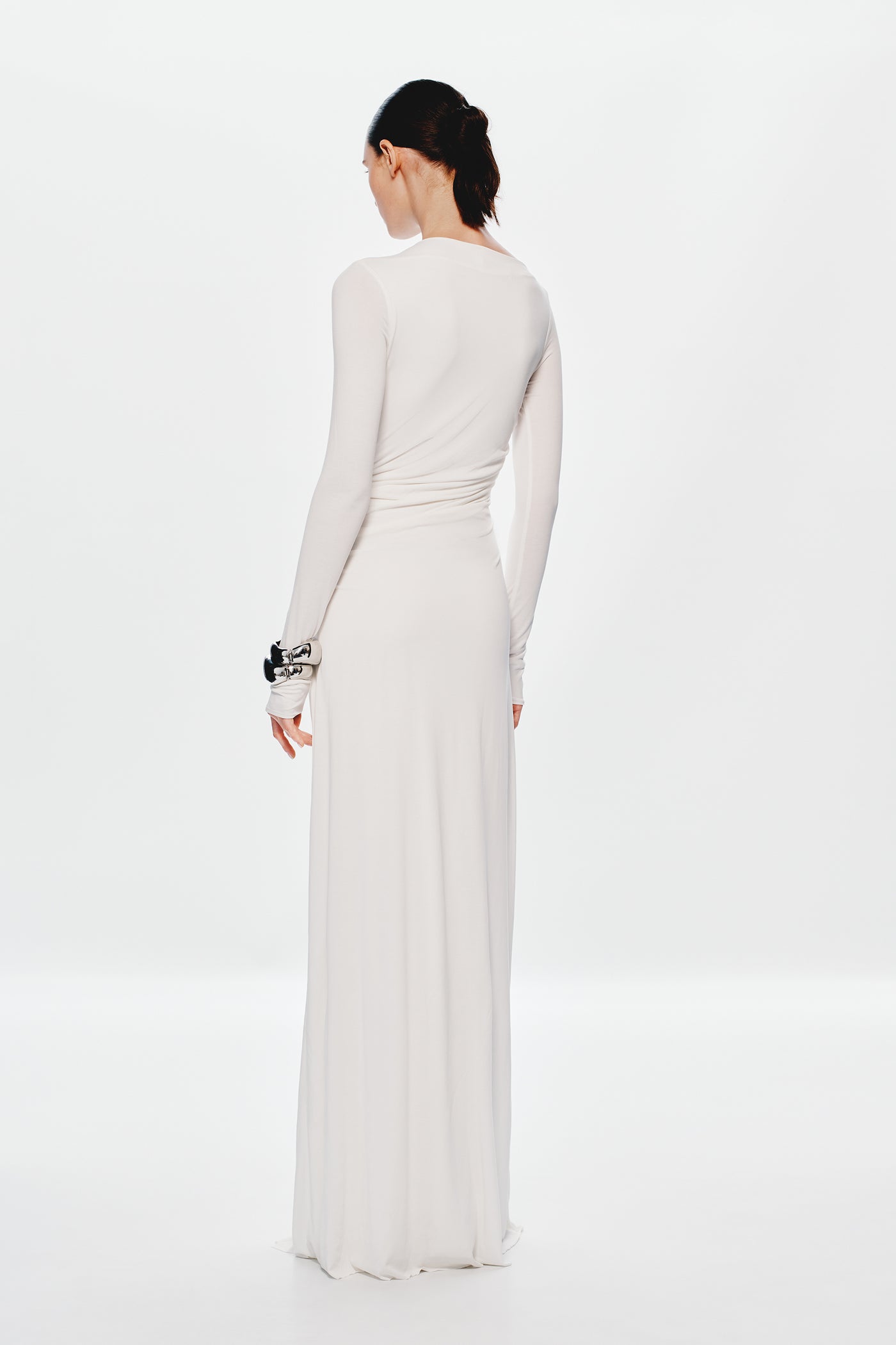THE 'GLACIER' CUPRO LONG SLEEVE DRESS
