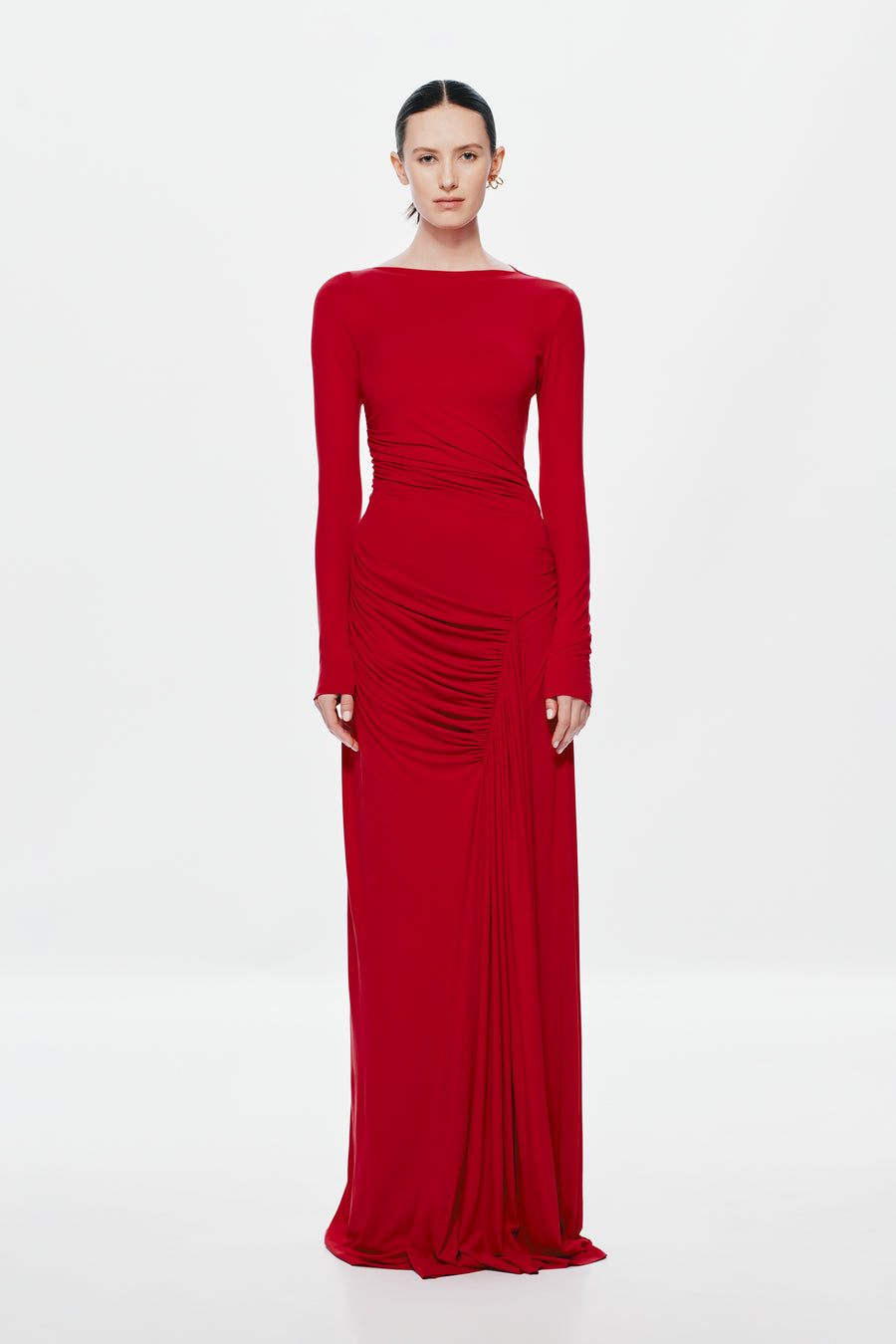 THE GLACIER CUPRO LONG SLEEVE DRESS
