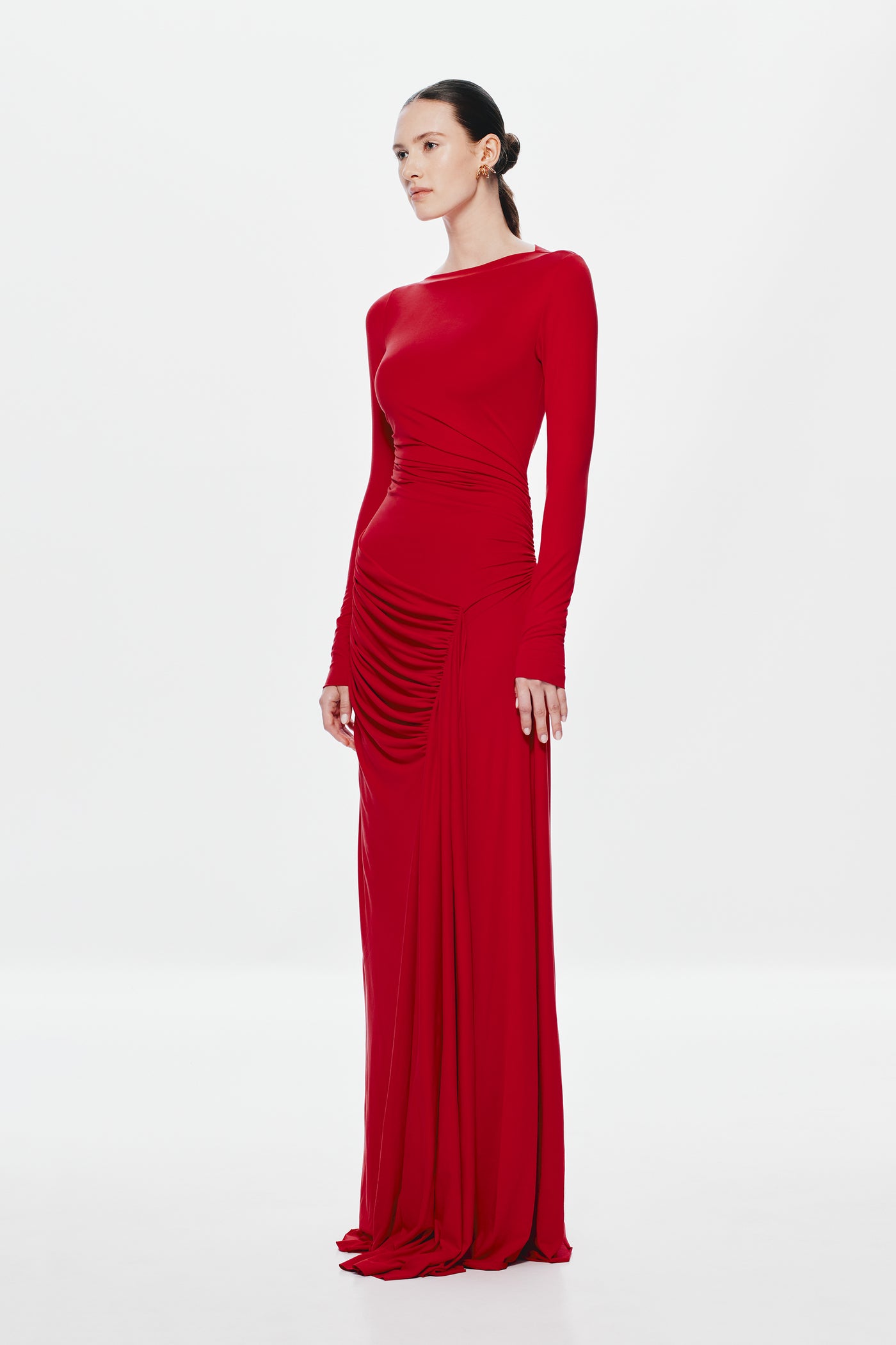 THE GLACIER CUPRO LONG SLEEVE DRESS