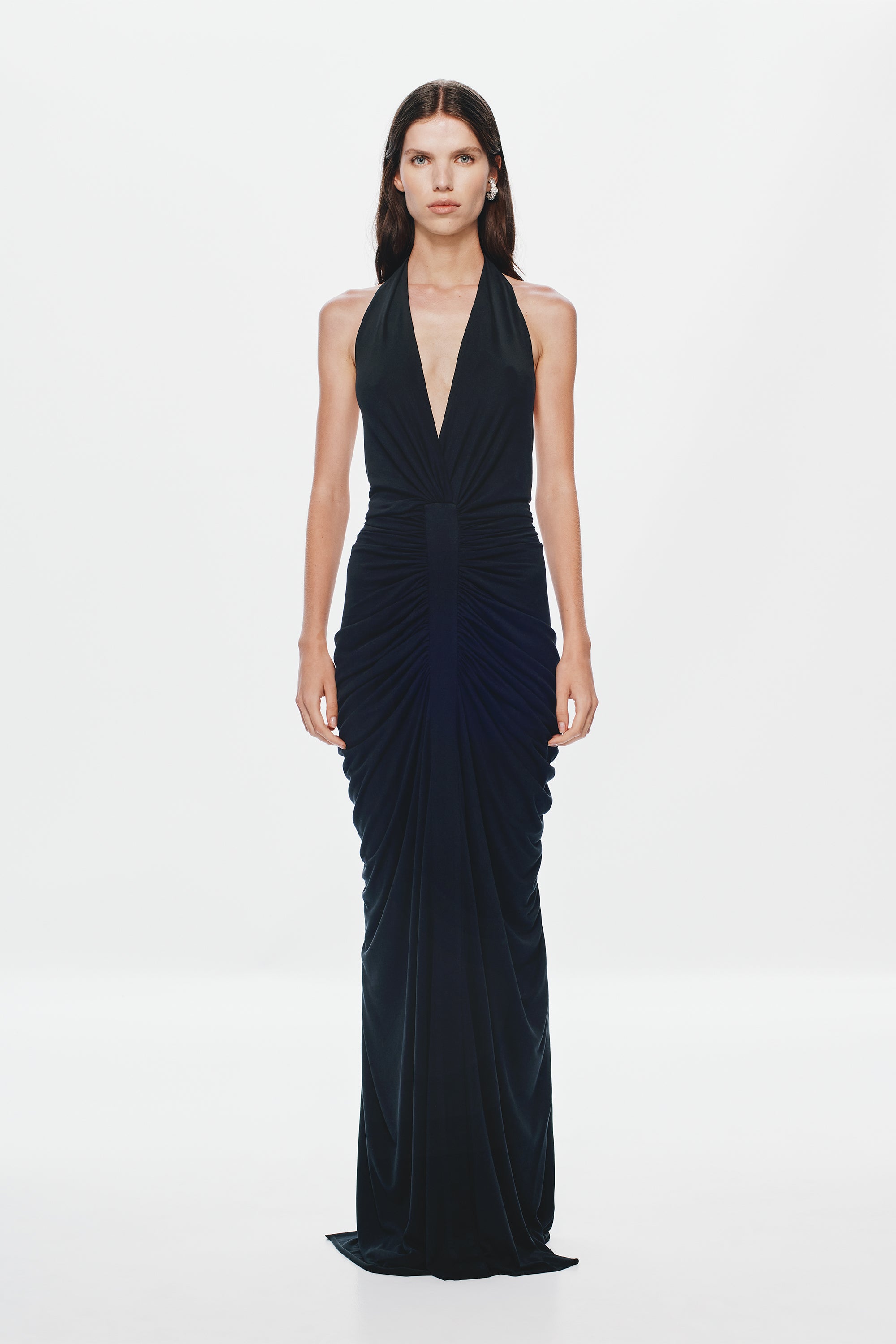 THE VENUS GATHERED CUPRO DRESS – MISHA