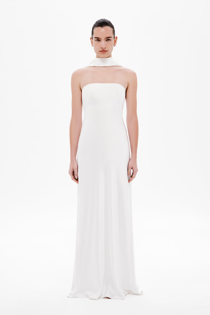 MISHA Lilia Sash Neck Maxi Dress in Ivory - size XS MISHA Lilia Sash Neck Maxi Dress in Ivory - size XS