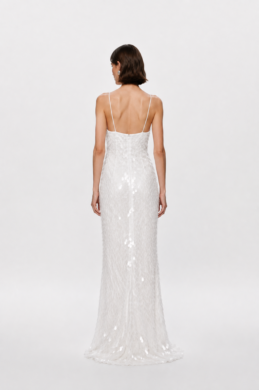 THE SAPPHIRE SEQUIN DRESS-IVORY / XXS