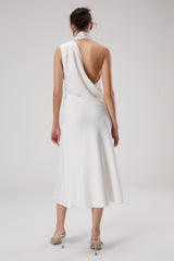 ROBBIA SATIN MIDI DRESS MISHA