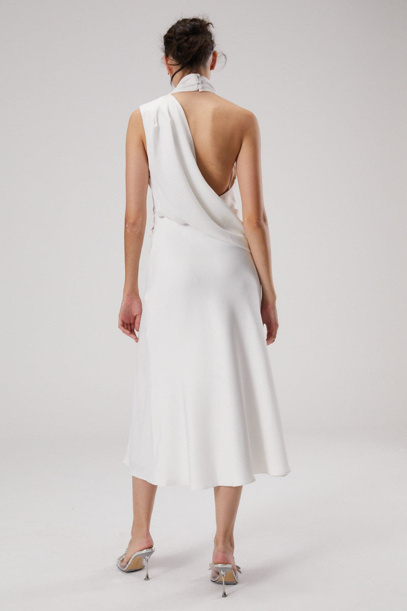 ROBBIA SATIN MIDI DRESS