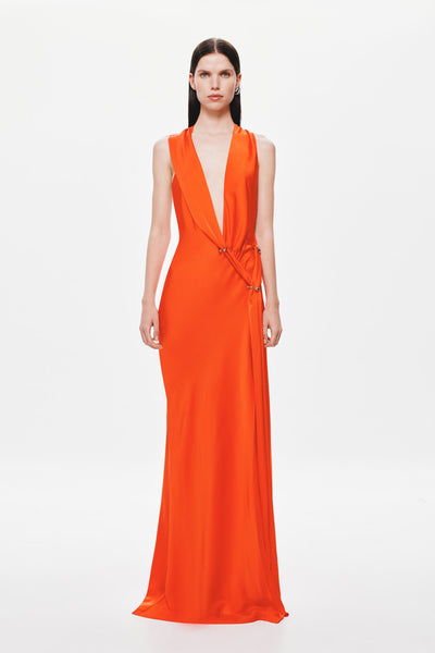 misha noelia satin maxi dress Misha Noelia Satin Maxi Dress
