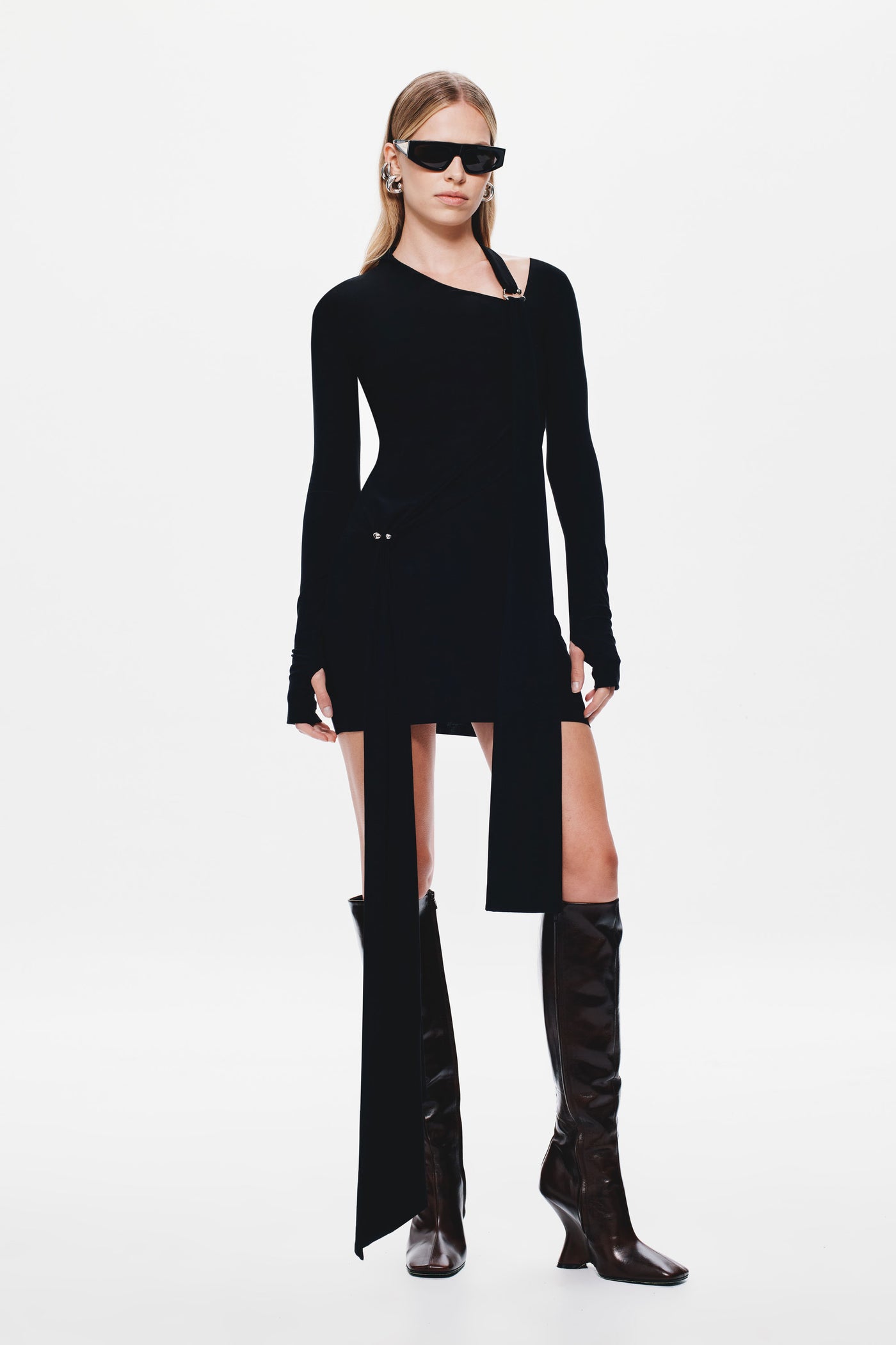 THE 'TENSION' JERSEY MINI DRESS
