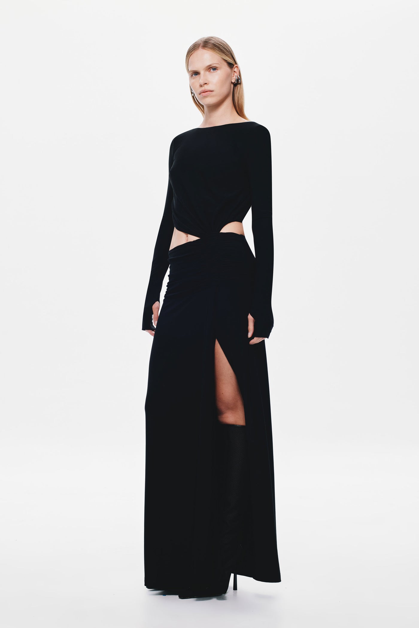 THE 'KENDALL' LONG SLEEVE JERSEY DRESS