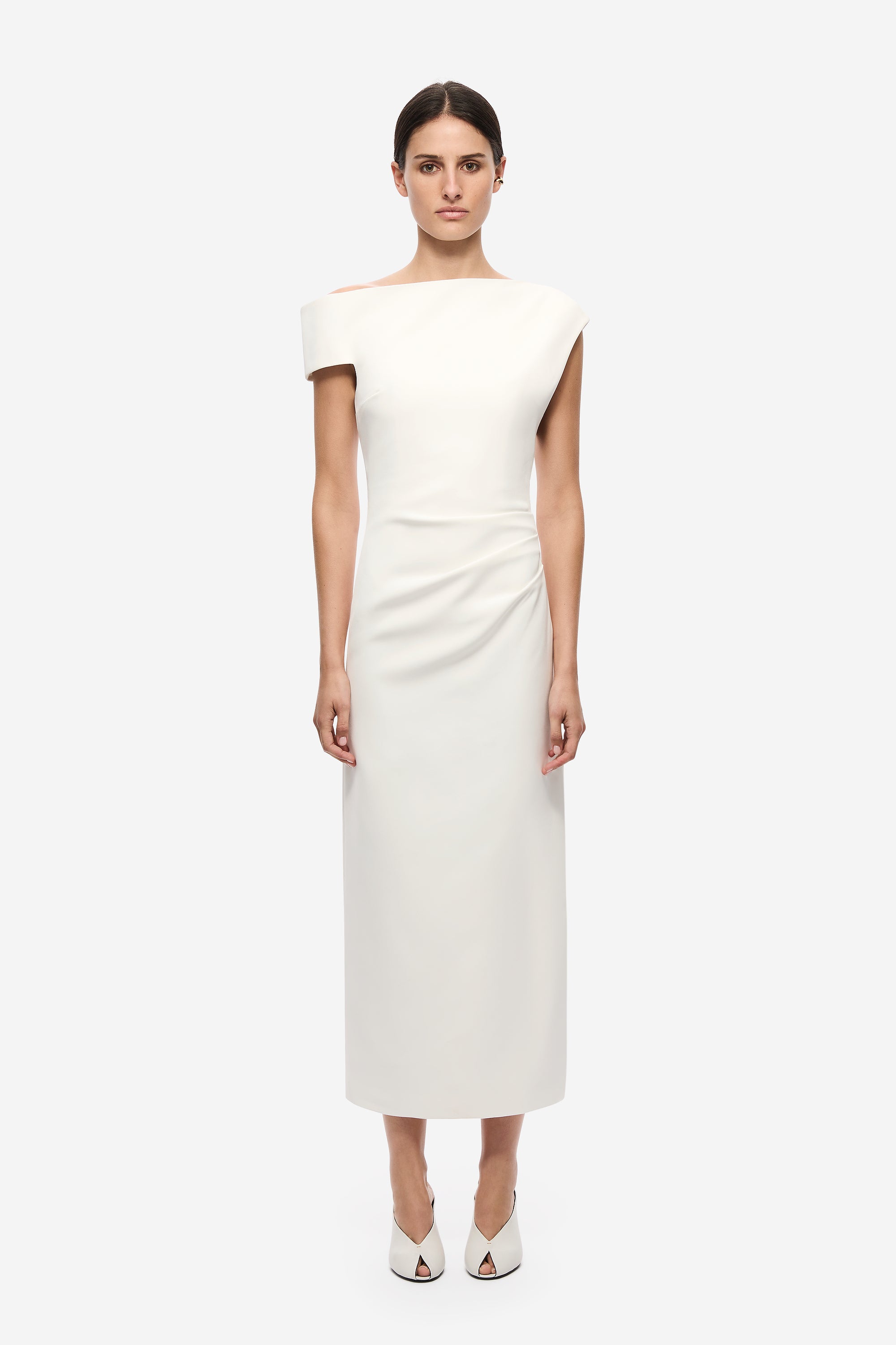 crepe midi dress THE BLAIR CREPE MIDI DRESS – MISHA