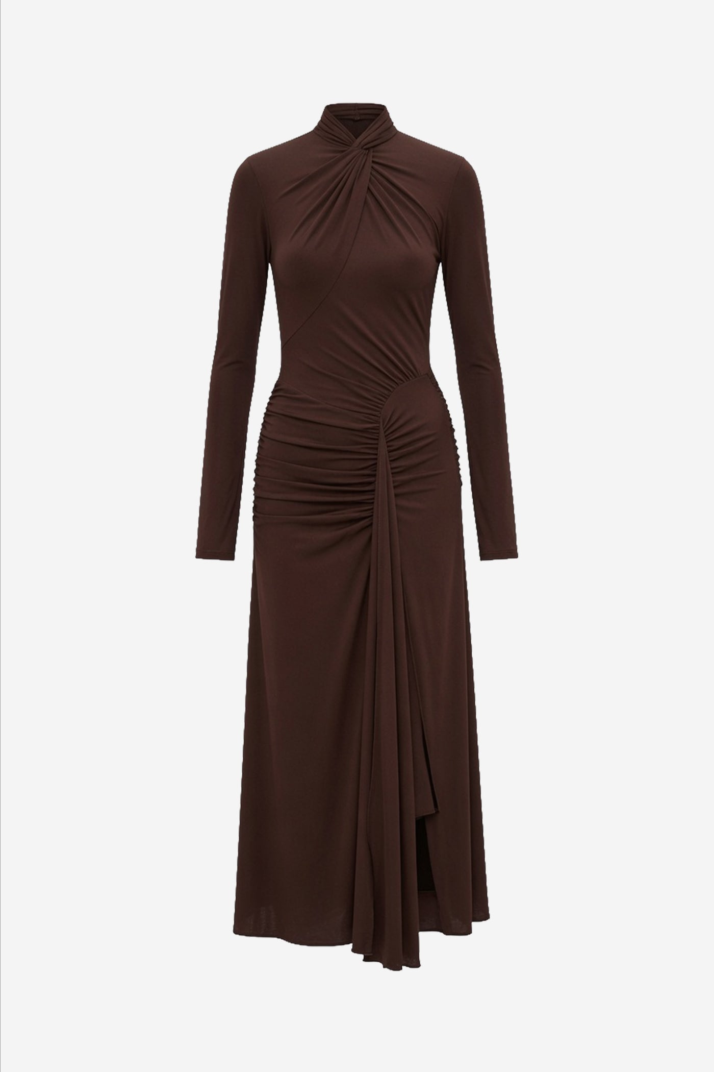 TWIST JERSEY LONG SLEEVE DRESS