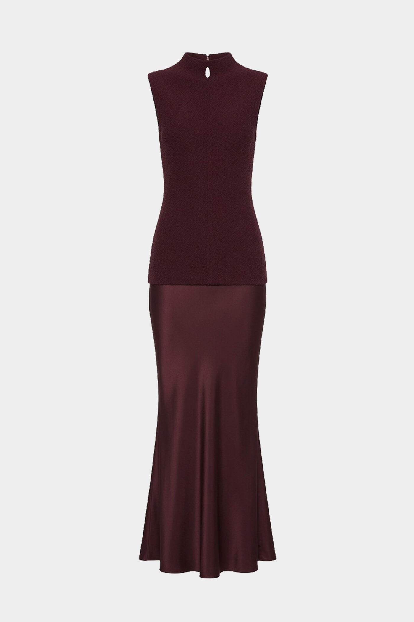 BOUCLE SILK CONTRAST DRESS