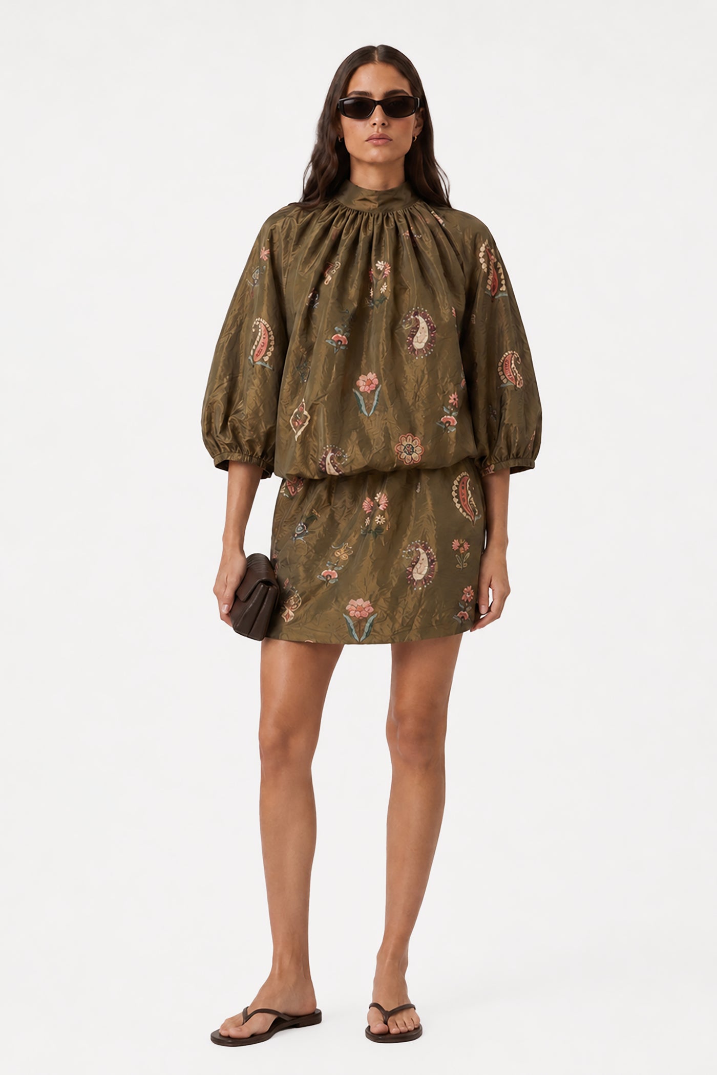SORELLA TAFFETA MINI DRESS