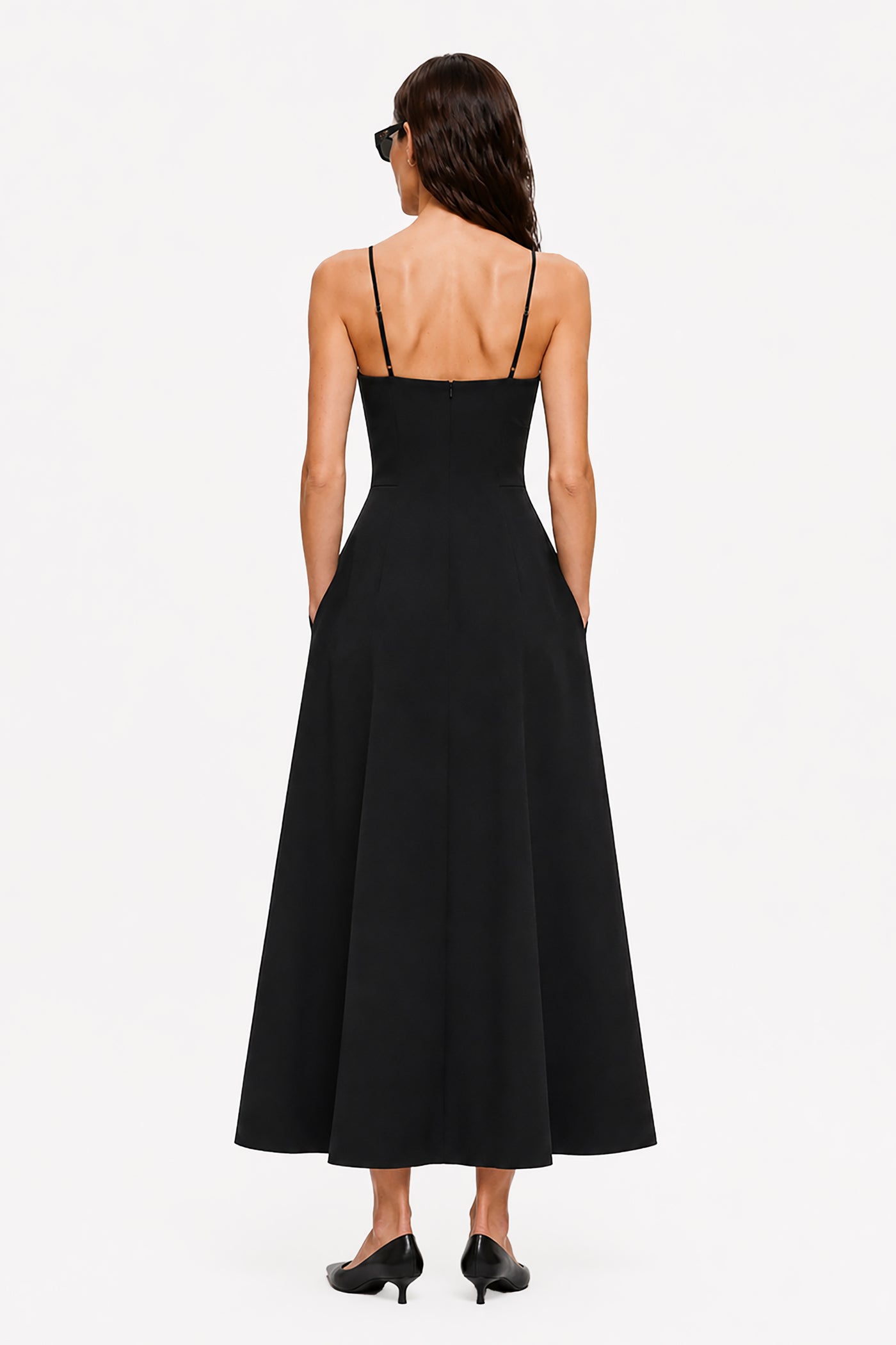 CELESTE CREPE MIDI DRESS