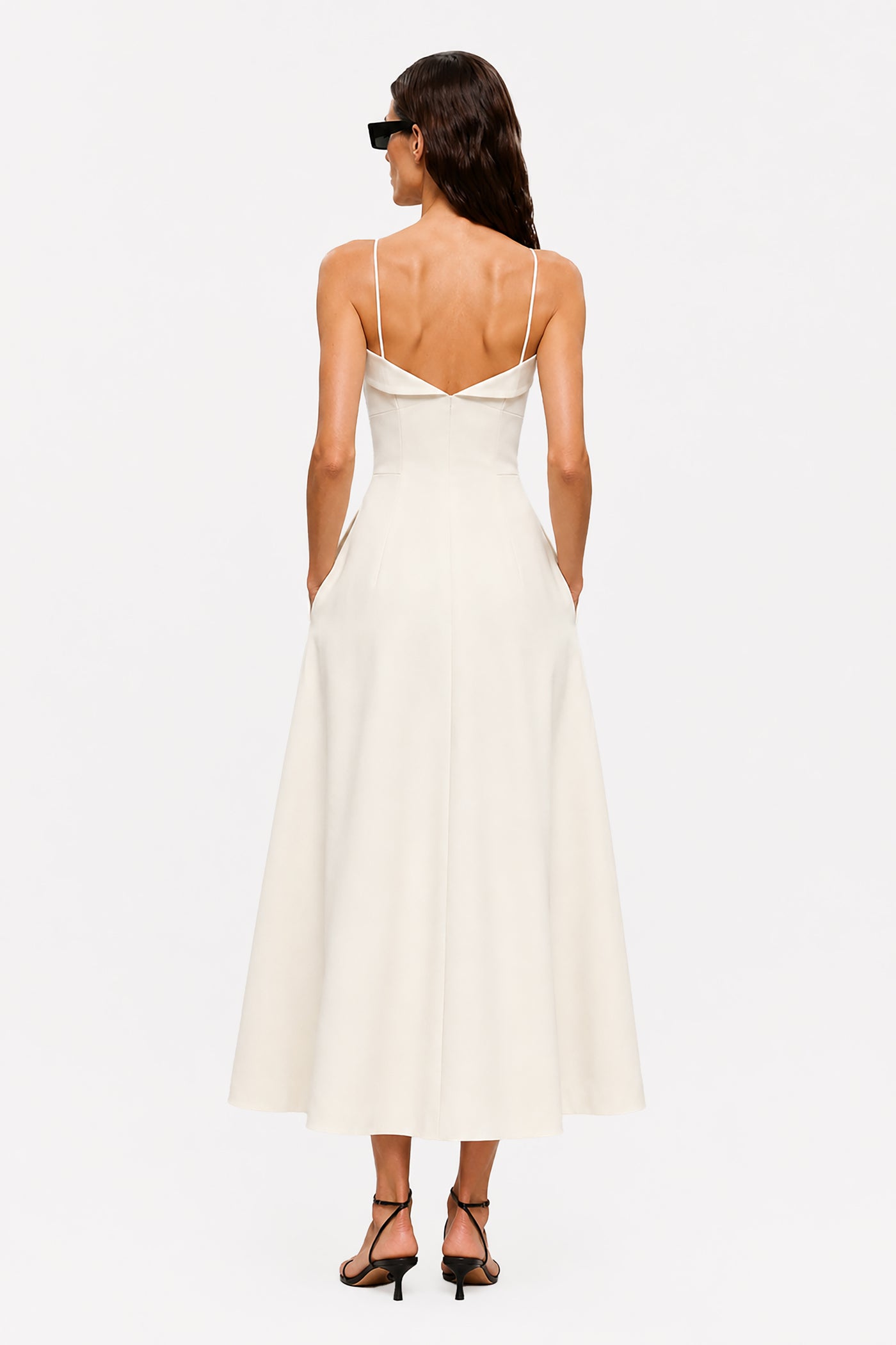 CELESTE CREPE MIDI DRESS