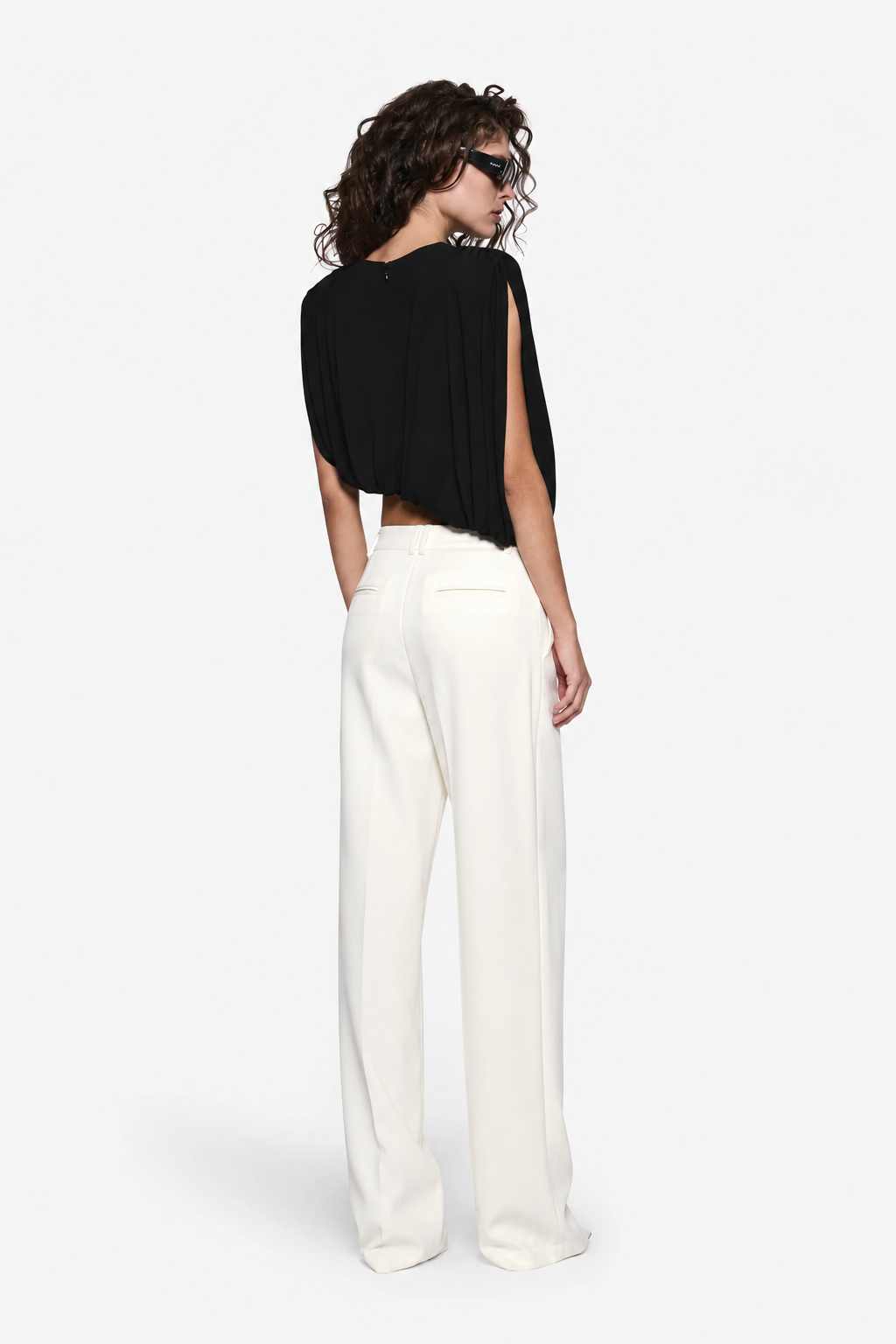 LIRIA JERSEY DRAPED TOP