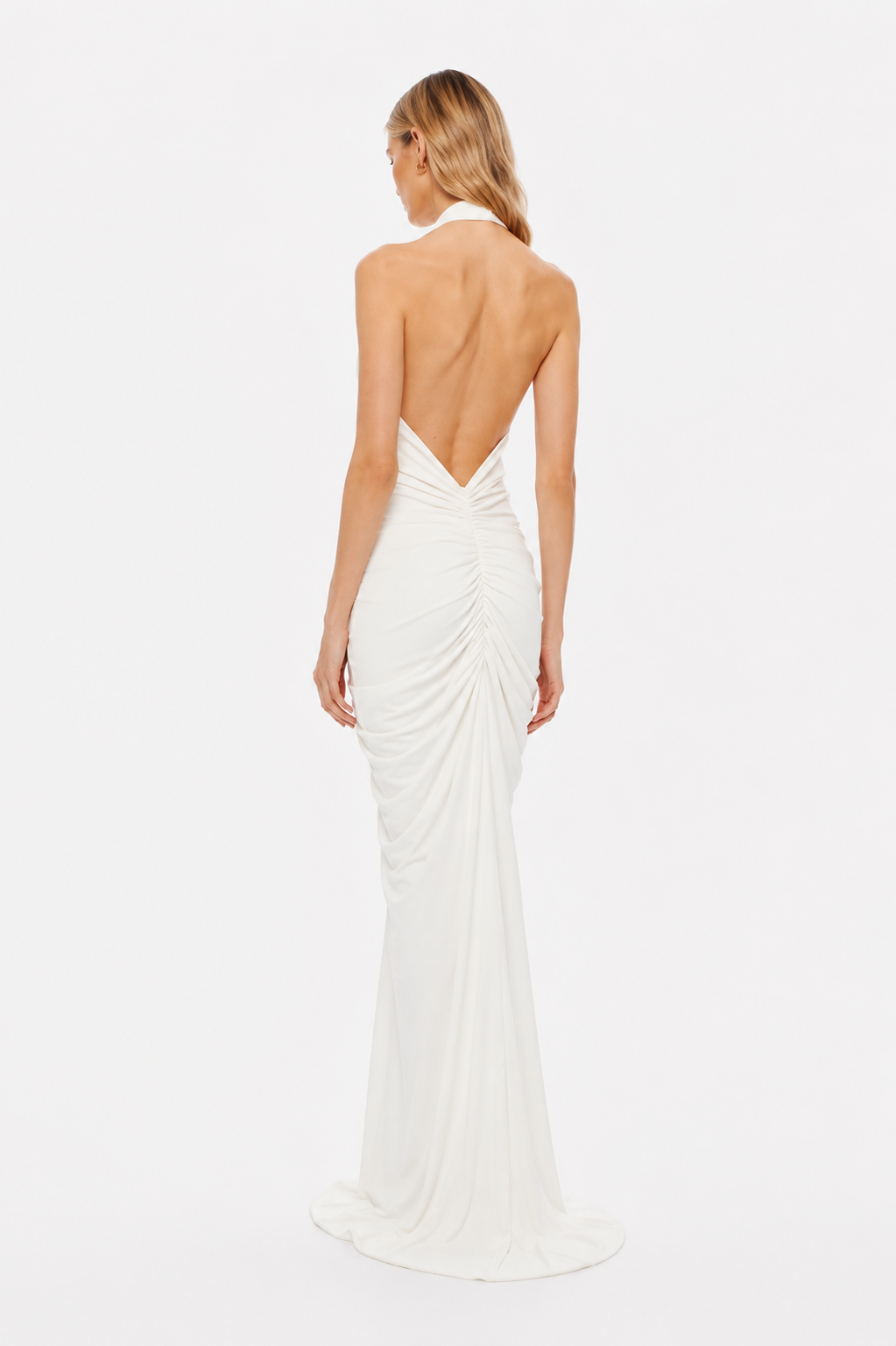 THE VENUS GATHERED CUPRO DRESS