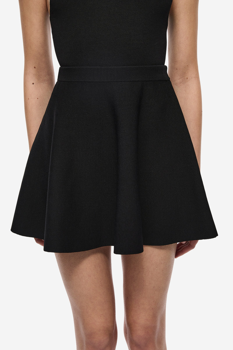 MISHA | The Flared Compact Knit Mini Skirt | Designer Ready-To-Wear Clothing MISHA | The Flared Compact Knit Mini Skirt | Designer Ready-To-Wear Clothing