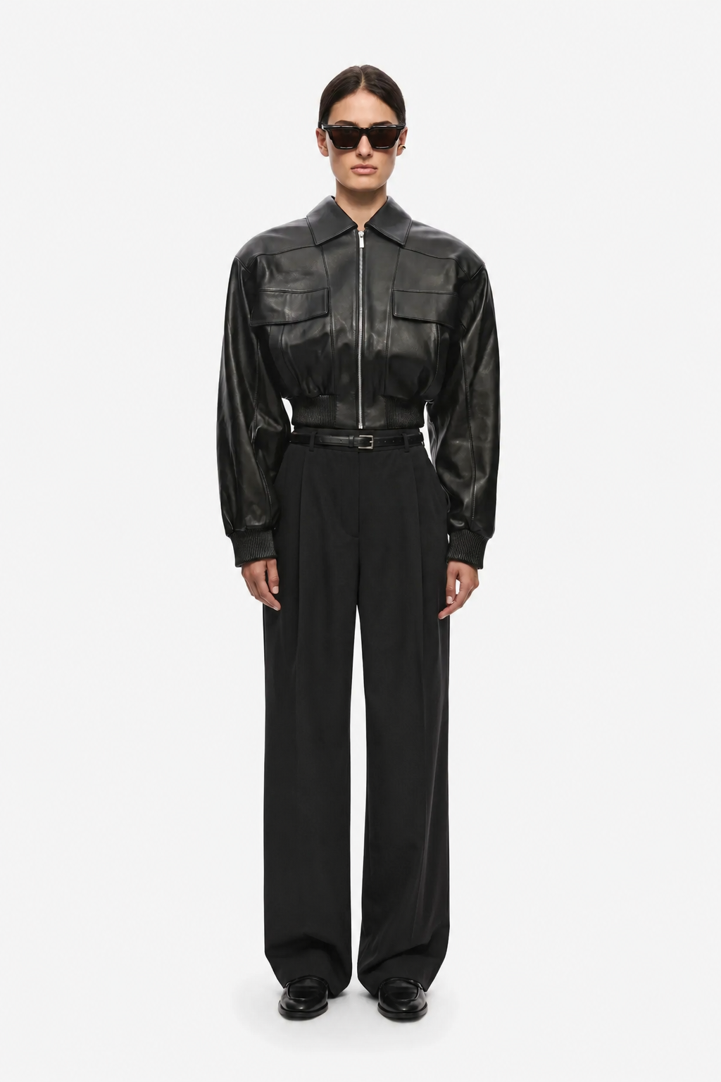 THE LEATHER AVIATOR JACKET