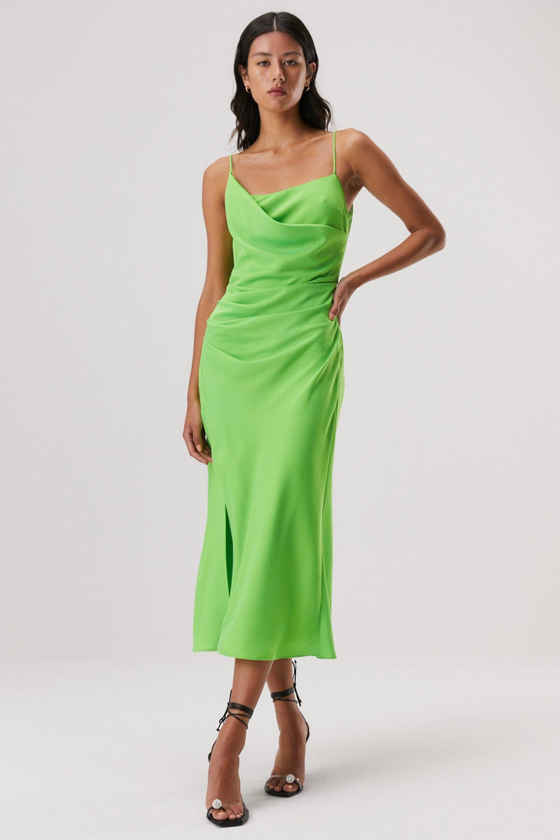 Lime green midi store dress