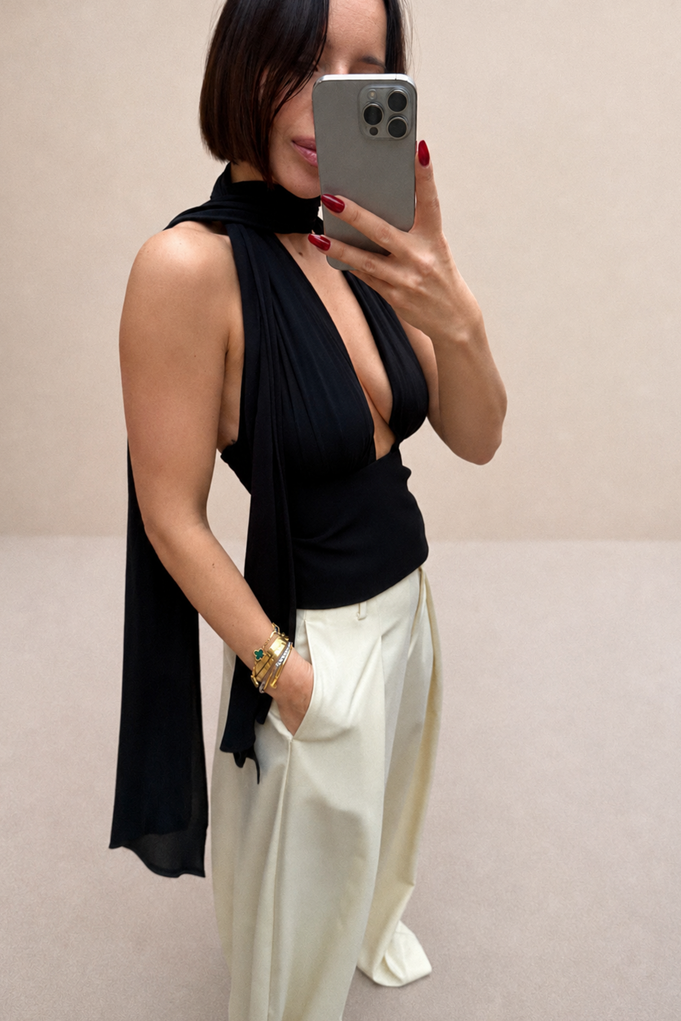 THE CAPEZZA SILK TOP