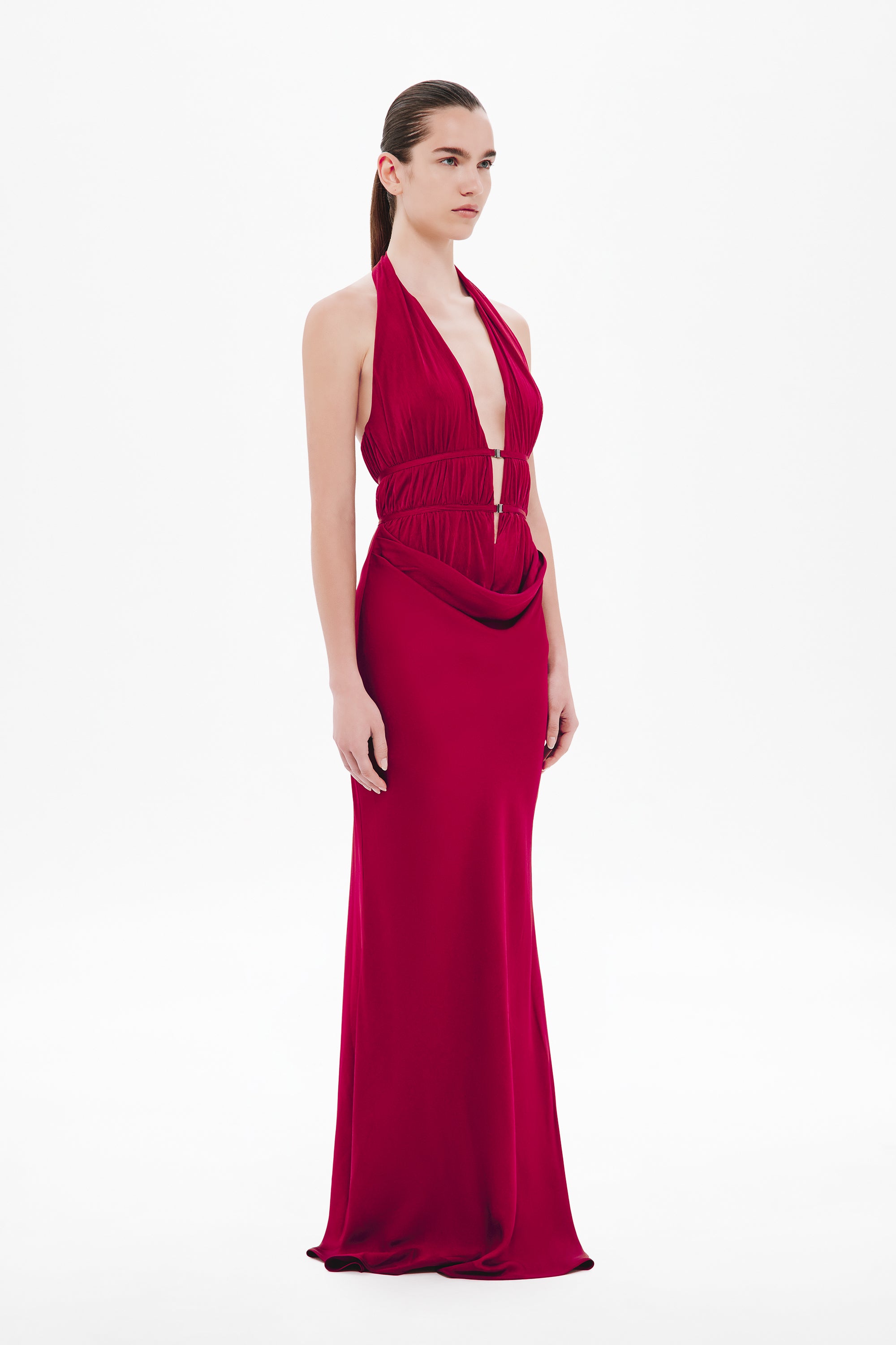 THE CELINE SATIN DRESS  MISHA