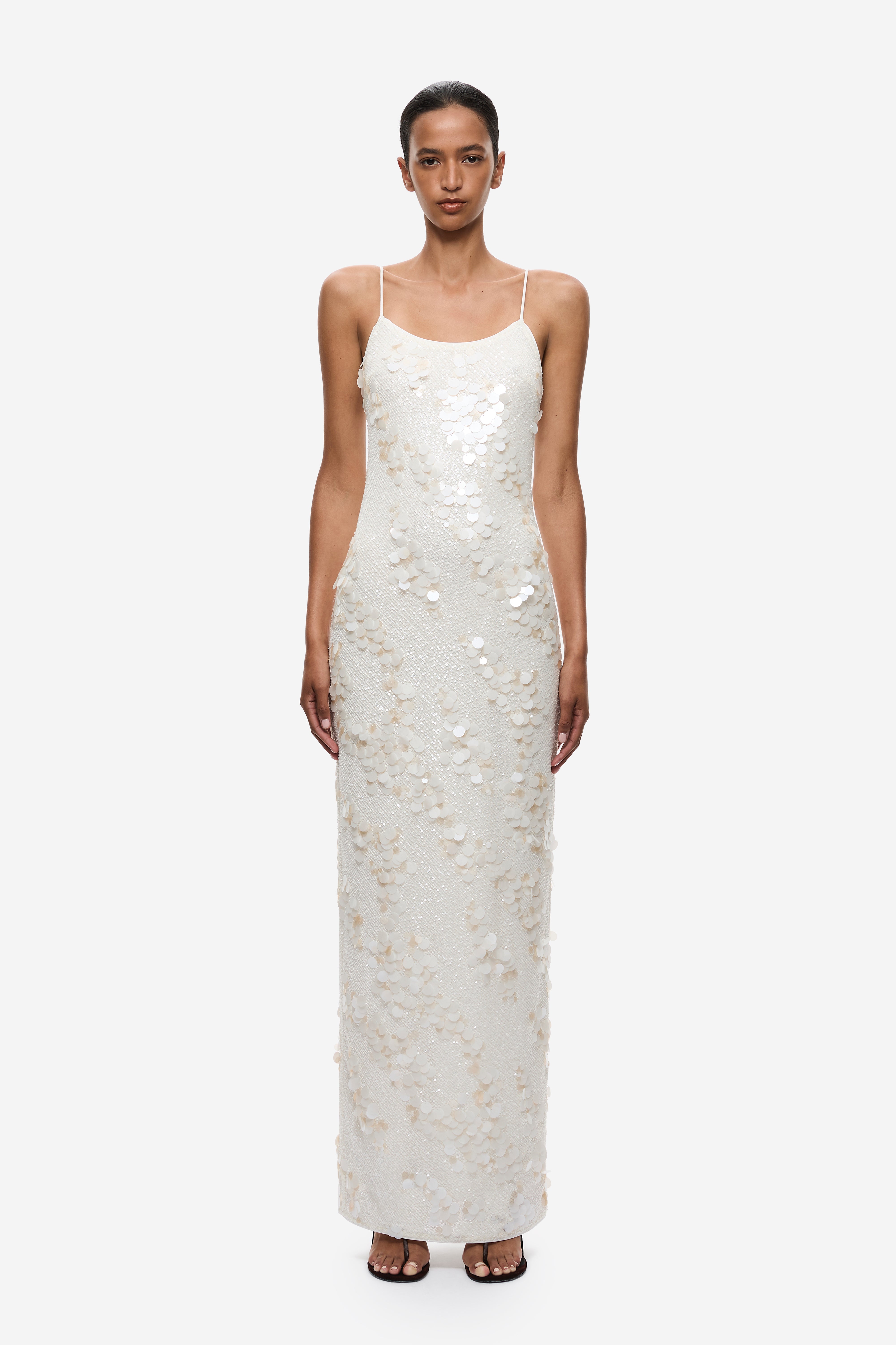 Green Self Portrait Sequin Dress Cream Floral Sequin Maxi Dress  Self- portrait