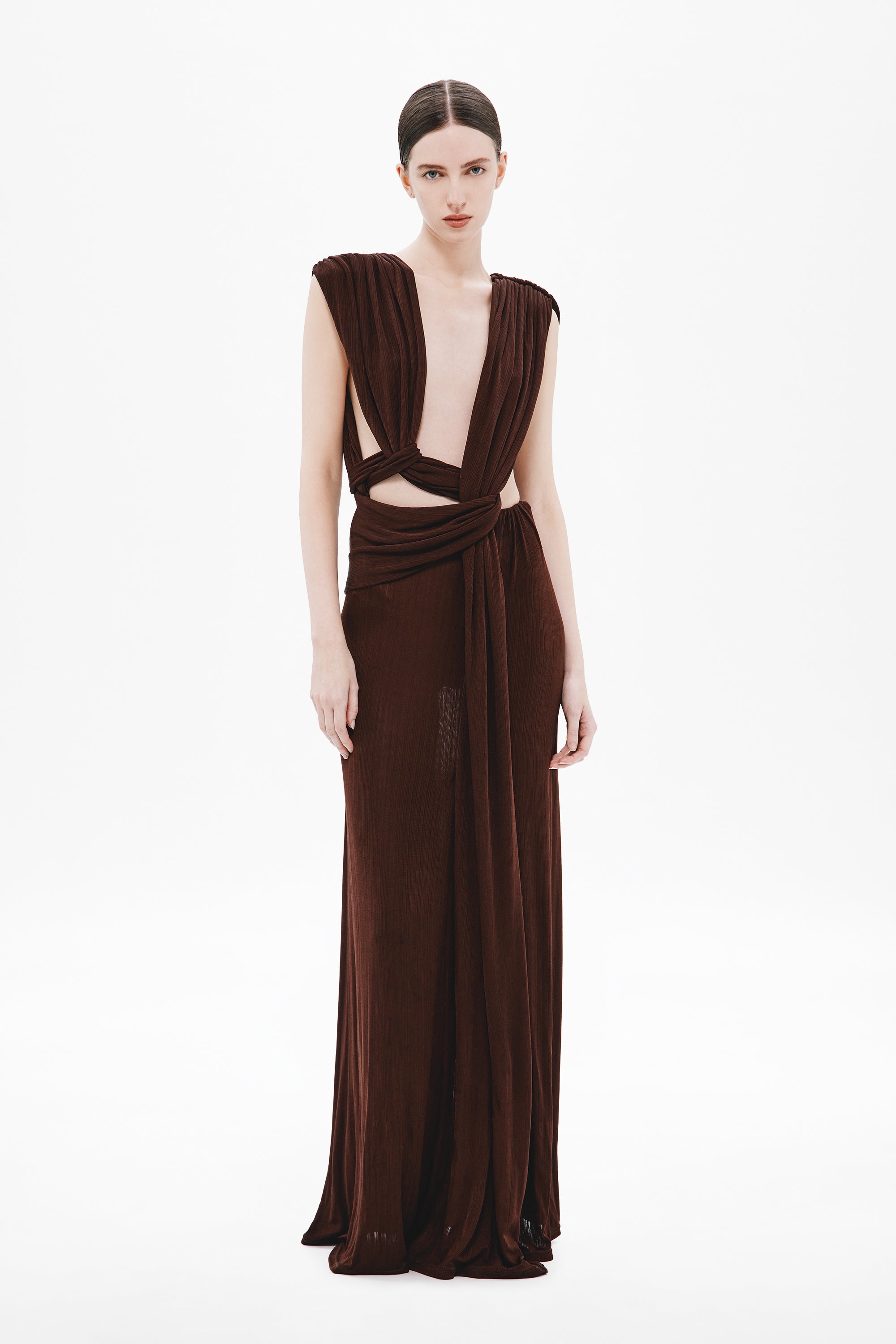 THE NAOMI DRAPED RIB DRESS – MISHA