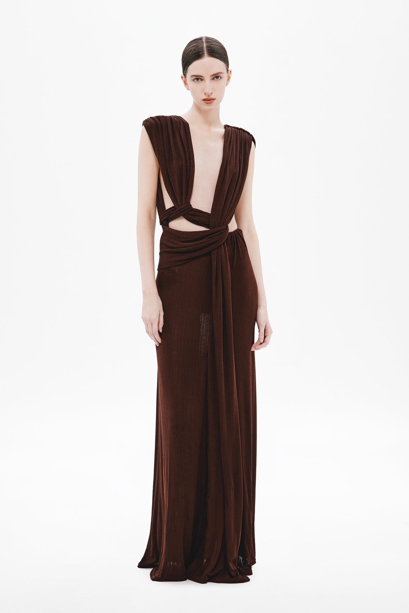 THE NAOMI DRAPED RIB DRESS