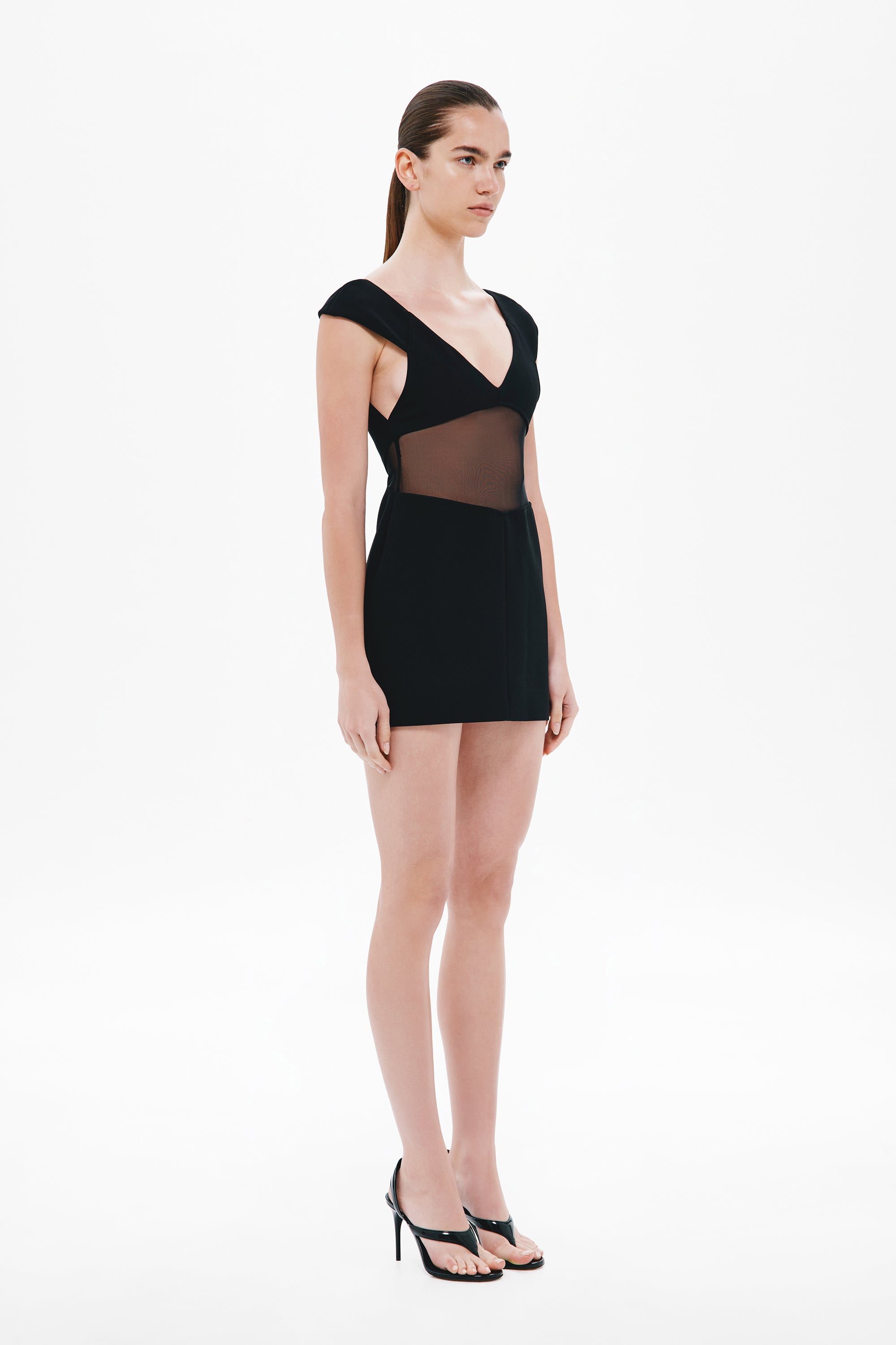 THE SALVADOR BONDED CREPE MINI DRESS
