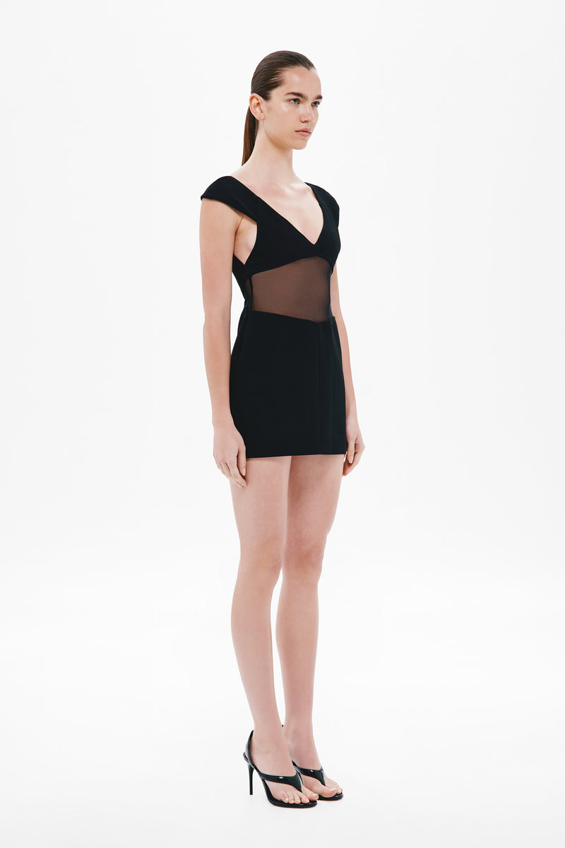 THE SALVADOR BONDED CREPE MINI DRESS – MISHA