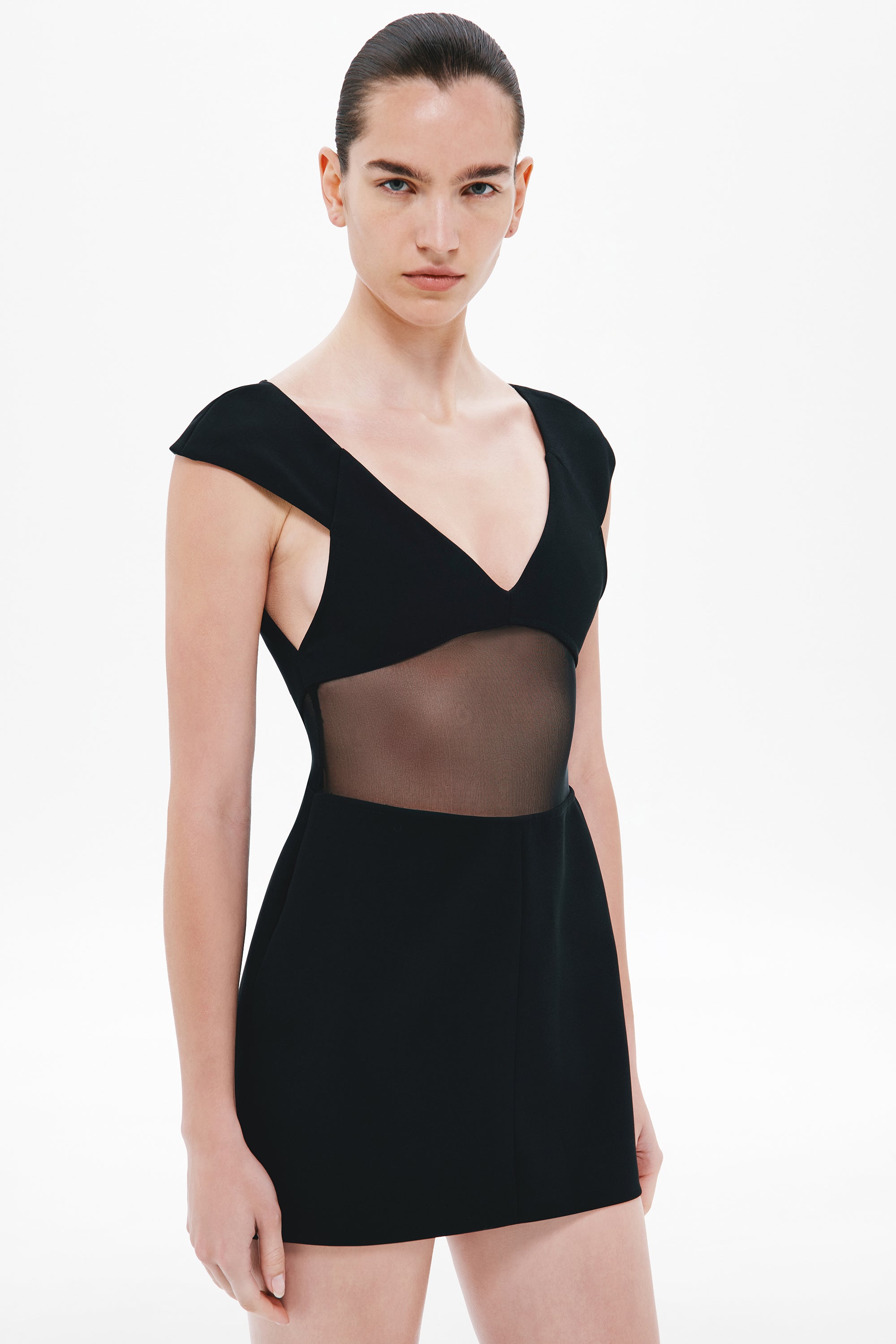 THE SALVADOR BONDED CREPE MINI DRESS