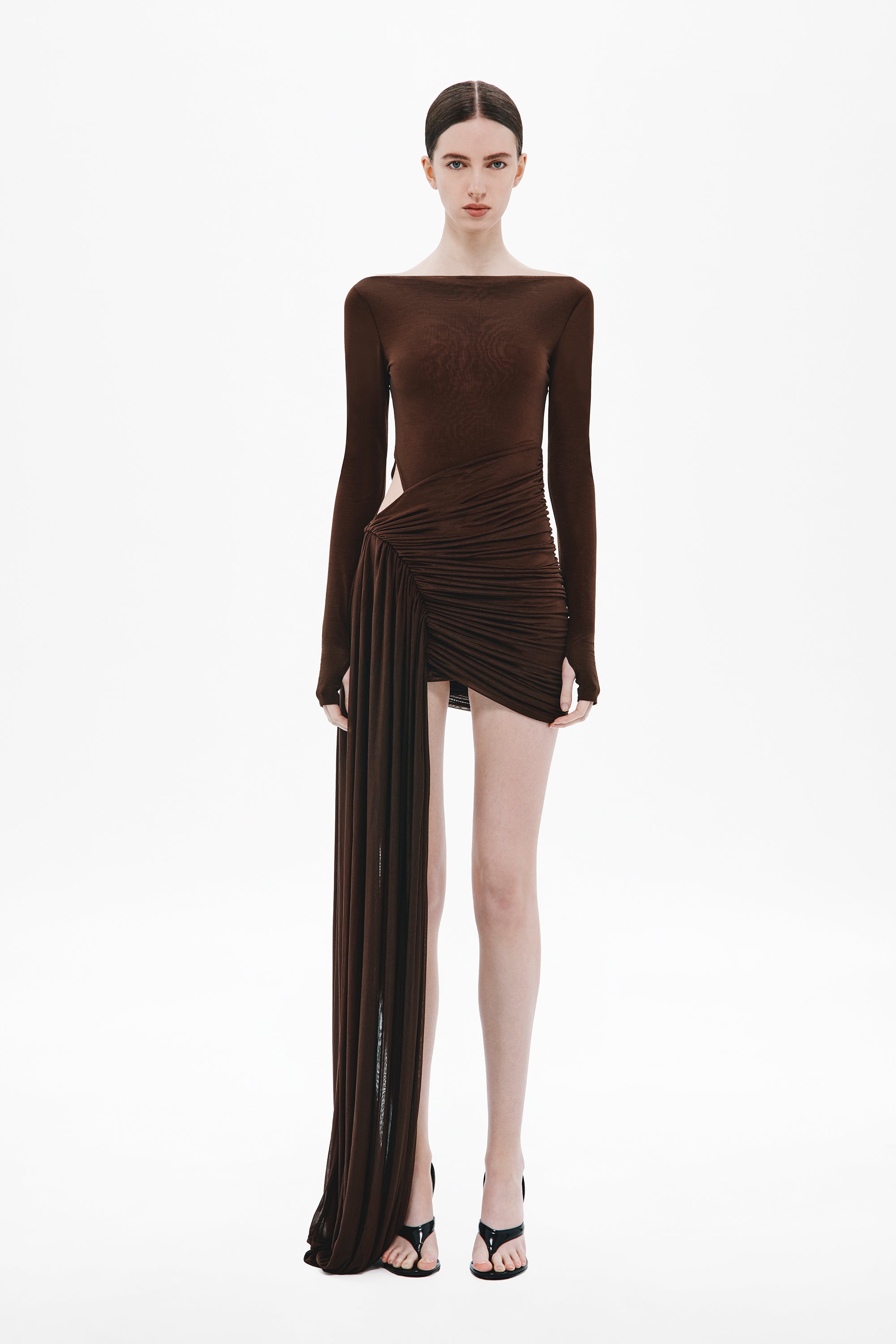 THE SARI LONG SLEEVE STOCKING MINI DRESS