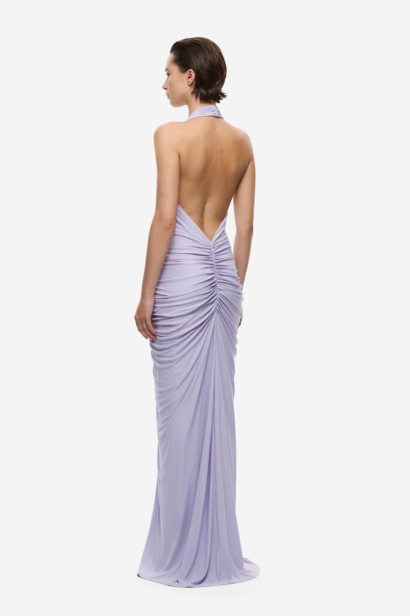 THE VENUS GATHERED CUPRO DRESS