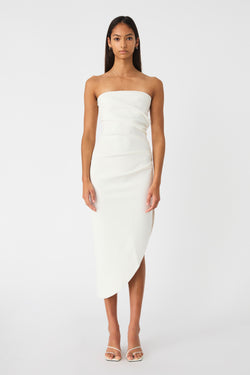 AUDRINA BONDED CREPE MIDI DRESS