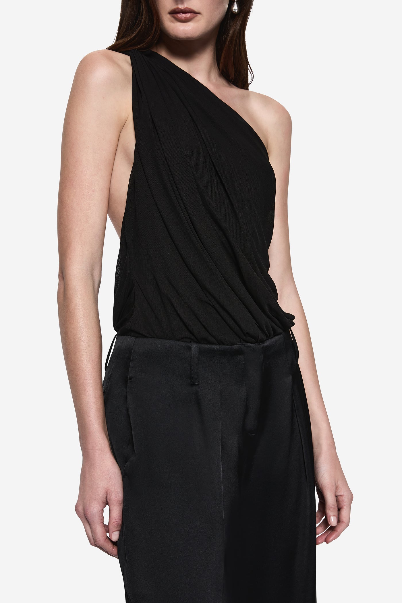 DRAPE JERSEY BODYSUIT