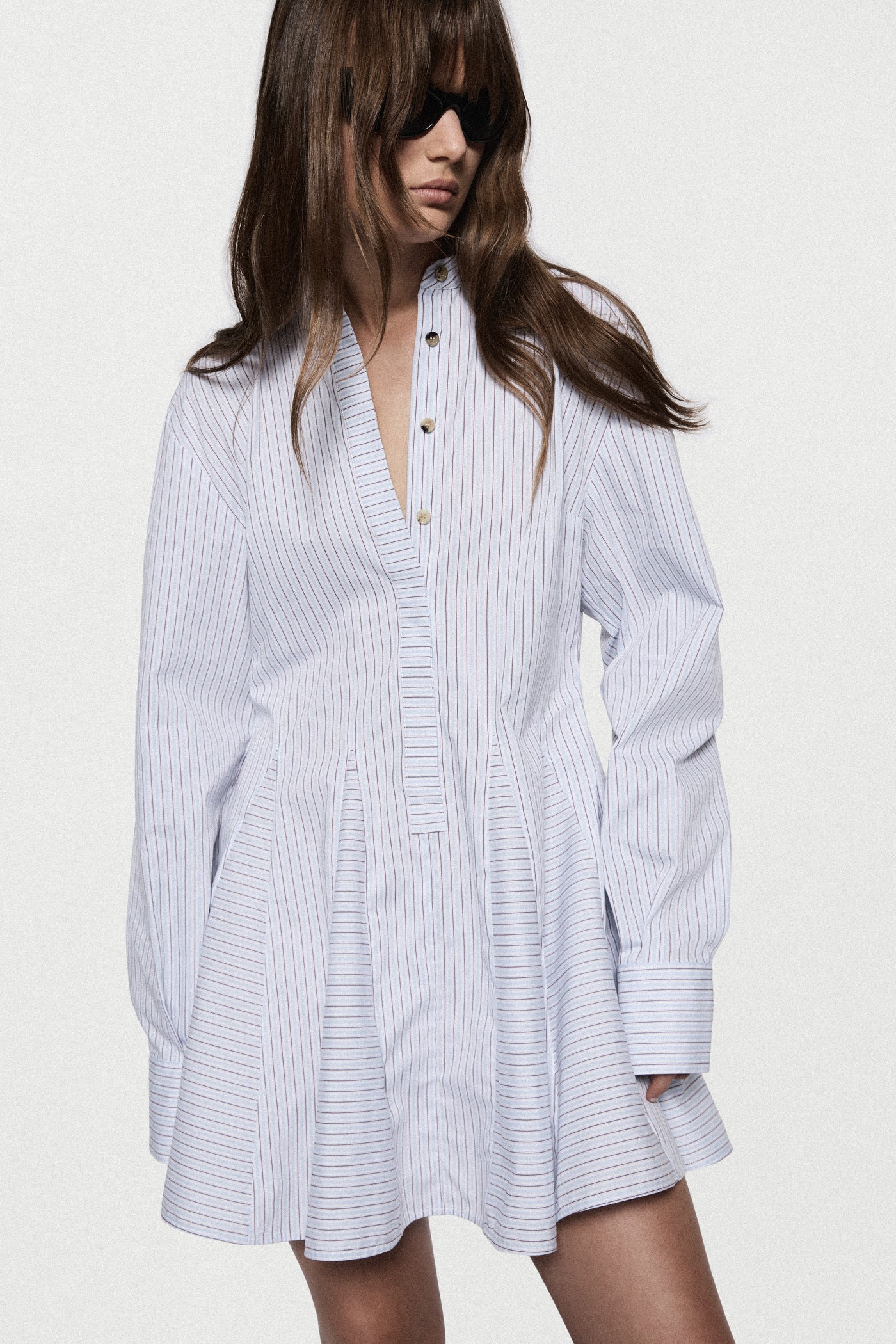 COTTON STRIPE MINI DRESS
