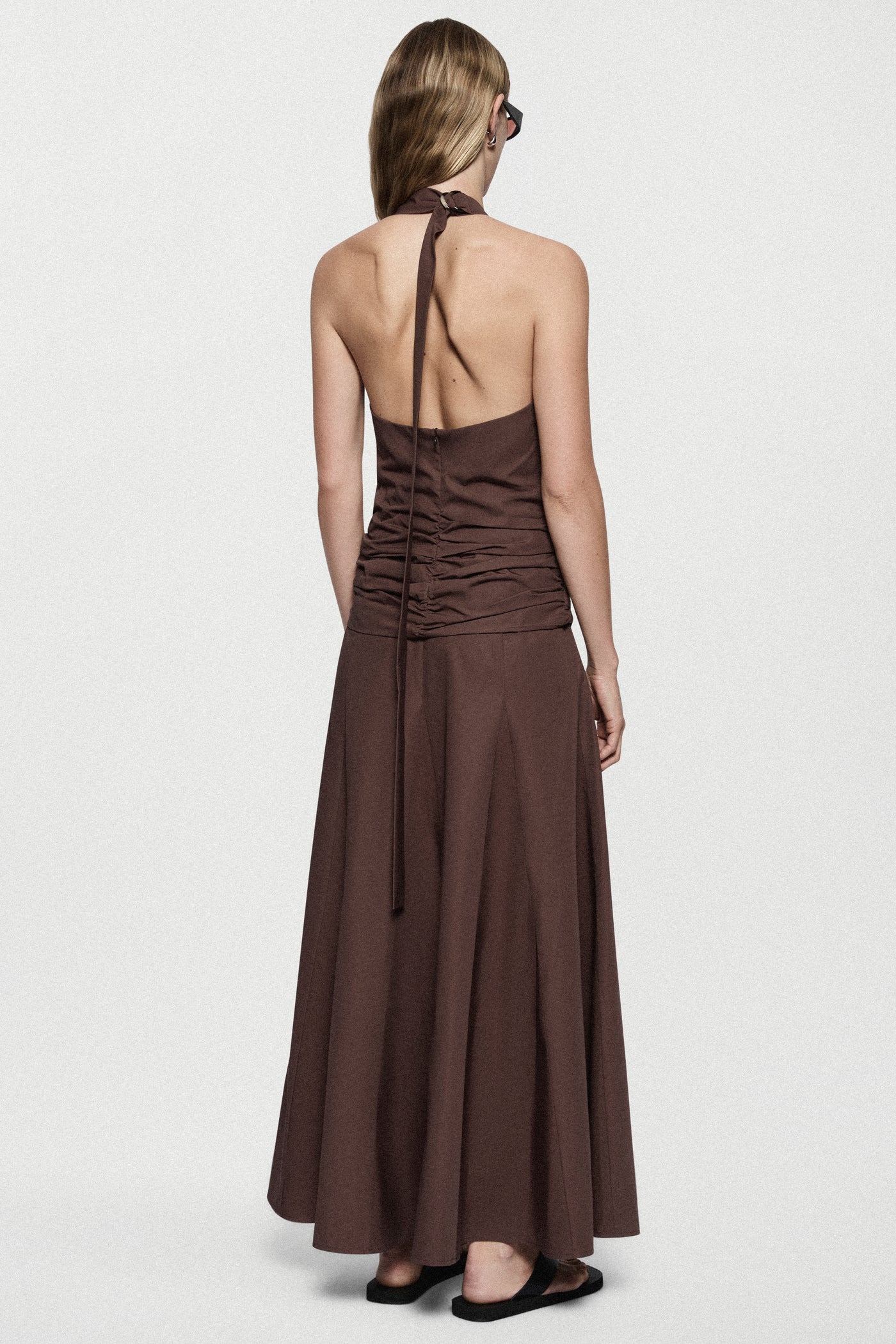 COTTON HALTER MAXI