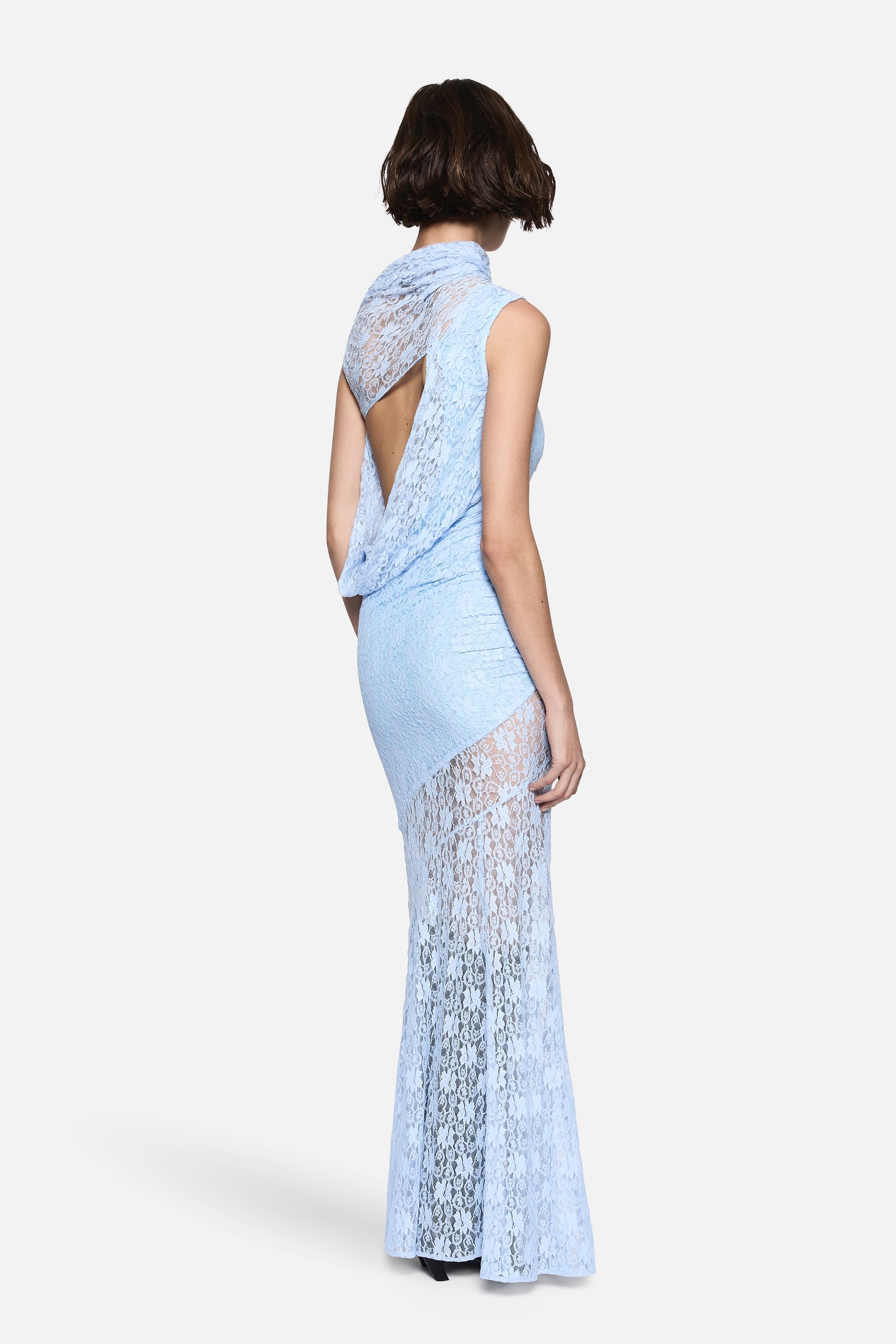LACE DRAPE DRESS