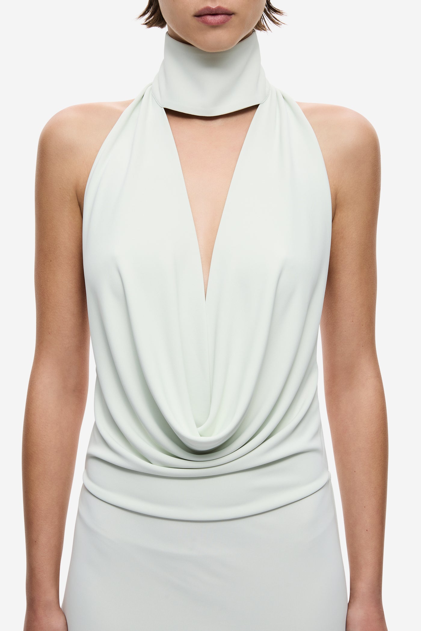 THE COWL NECK JERSEY DRESS