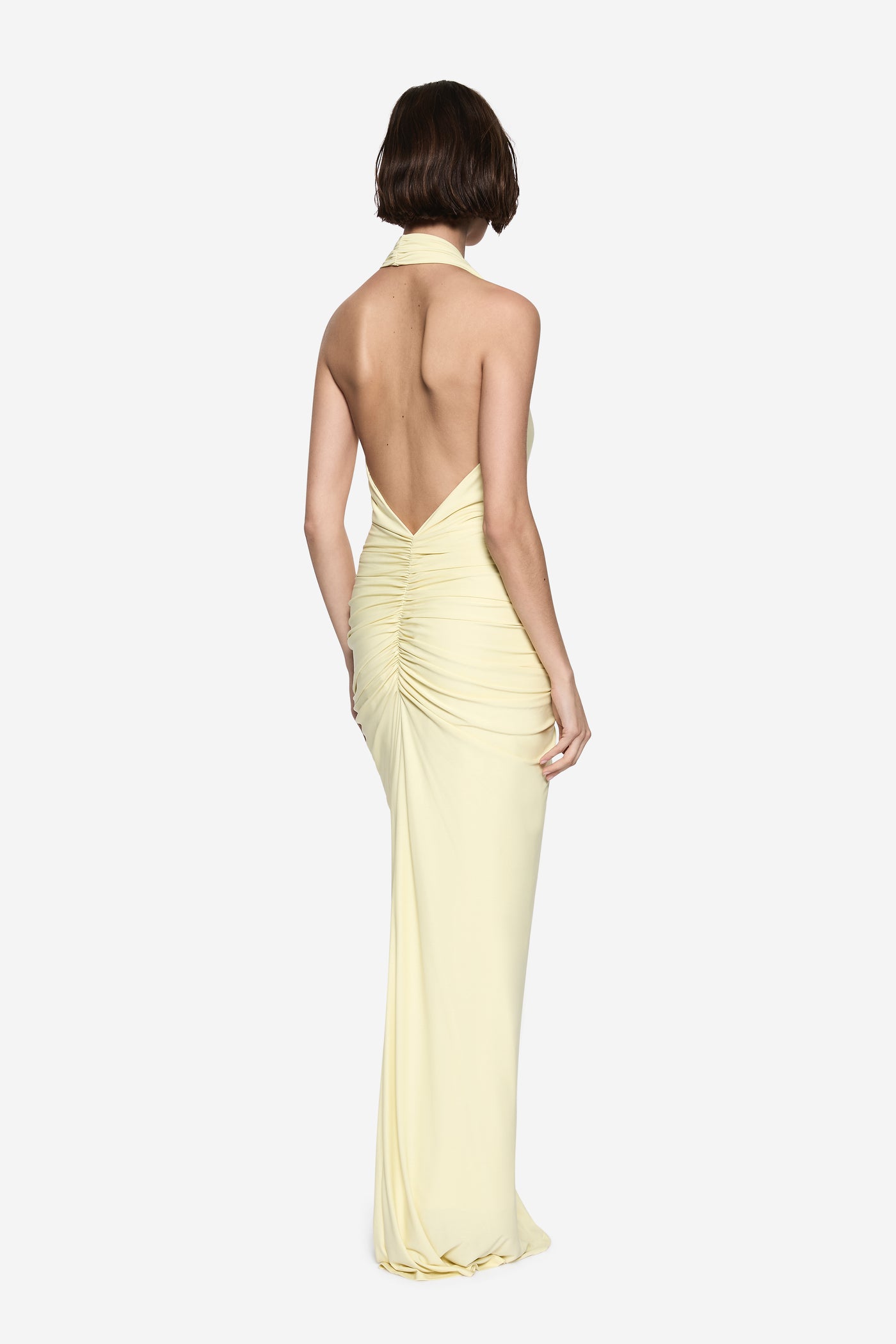THE VENUS  GATHERED CUPRO DRESS