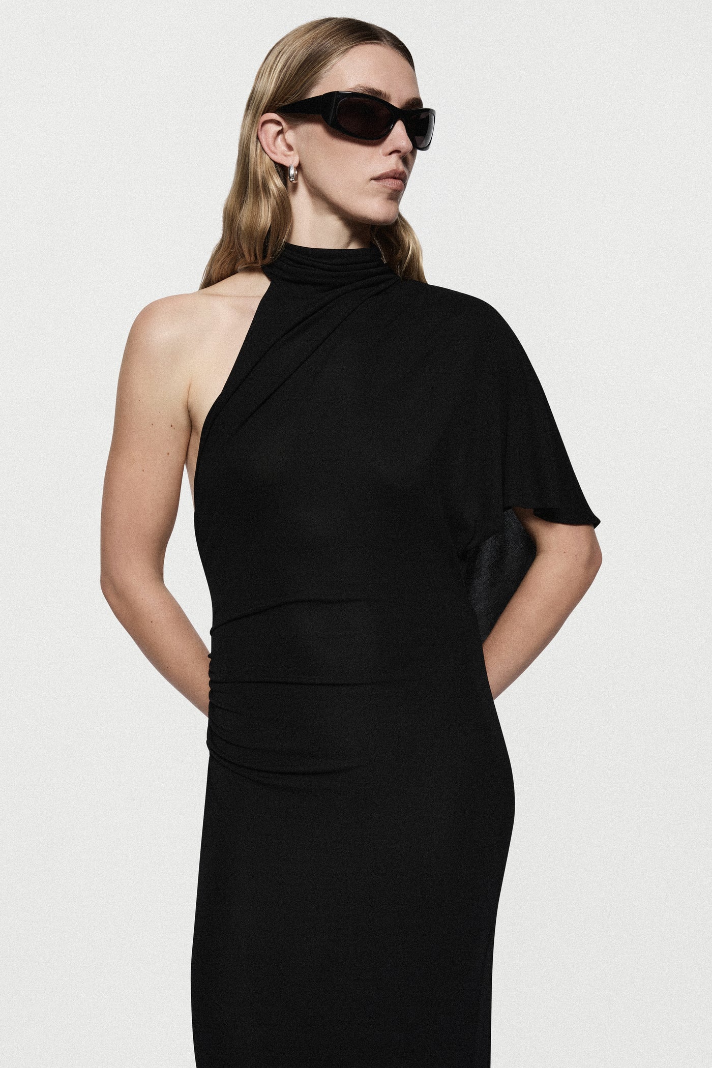 JERSEY CAPE DRESS