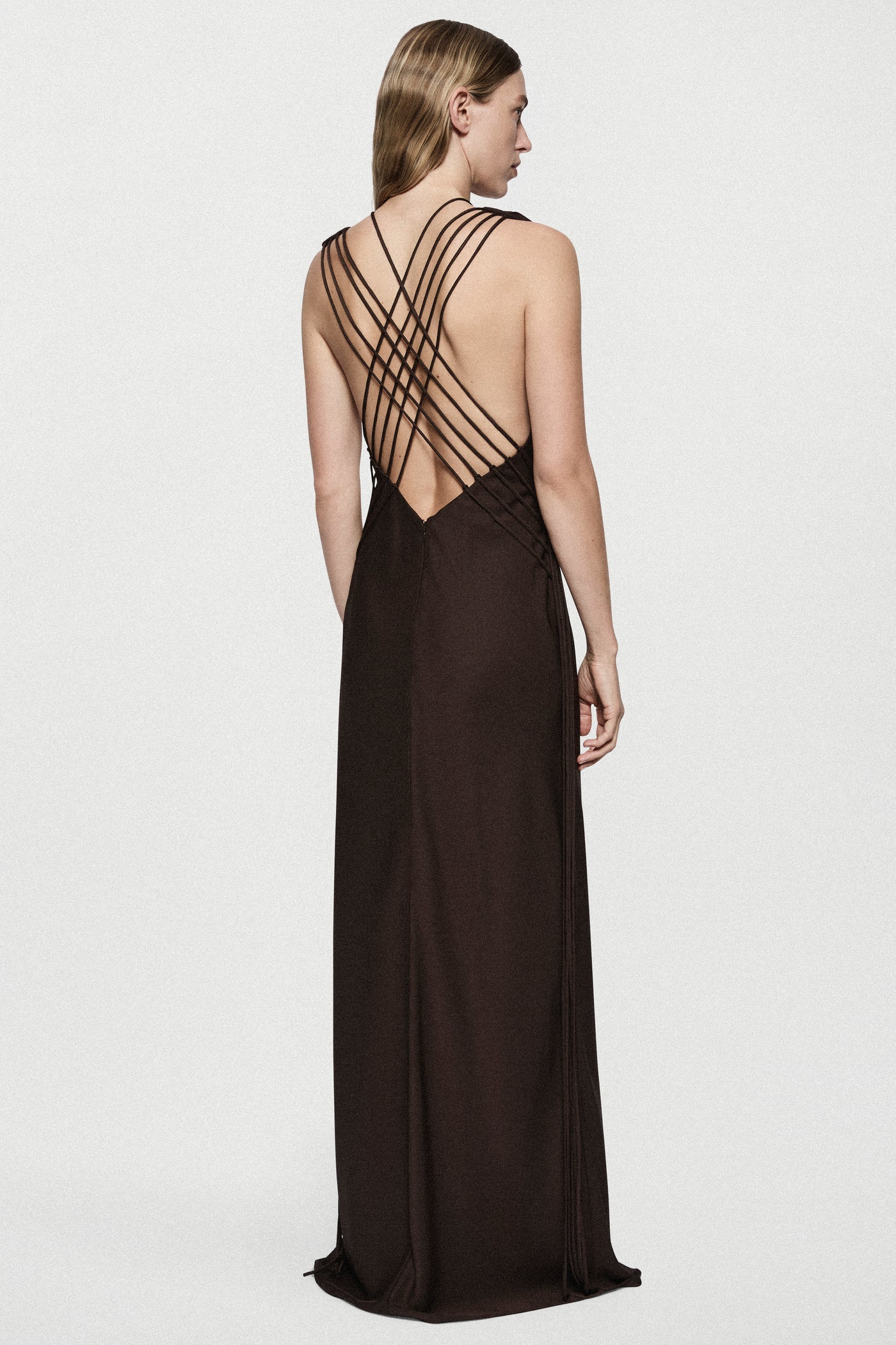 SATIN PLUNGE GOWN