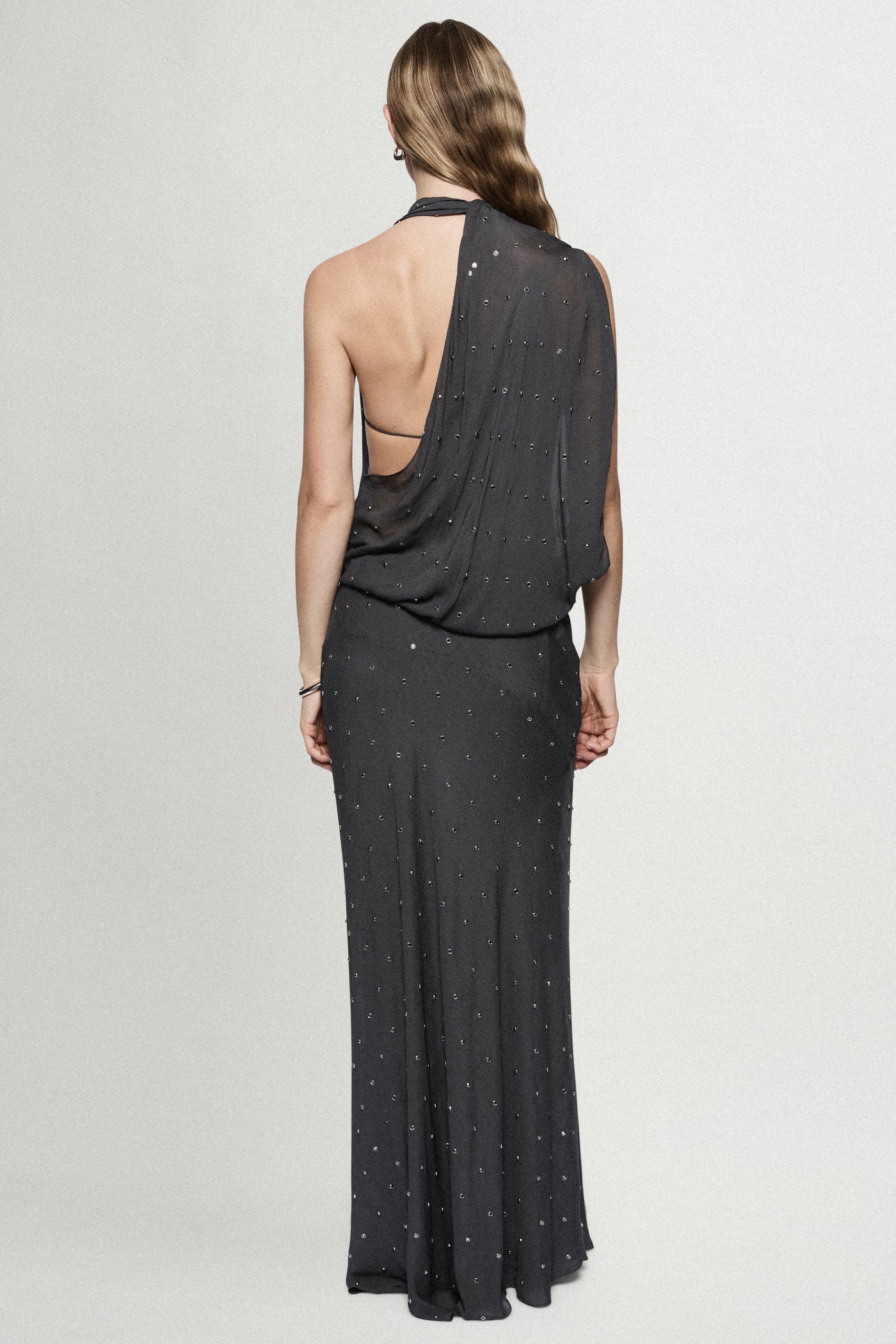 RHINESTONE COWL GOWN