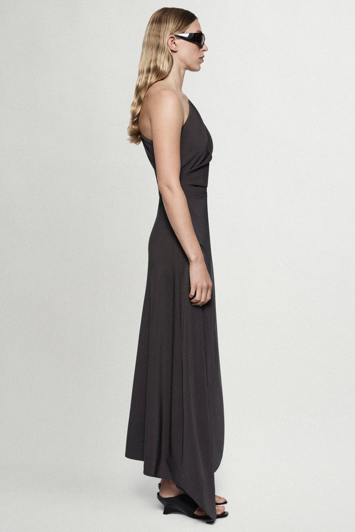 CREPE ASYM DRESS